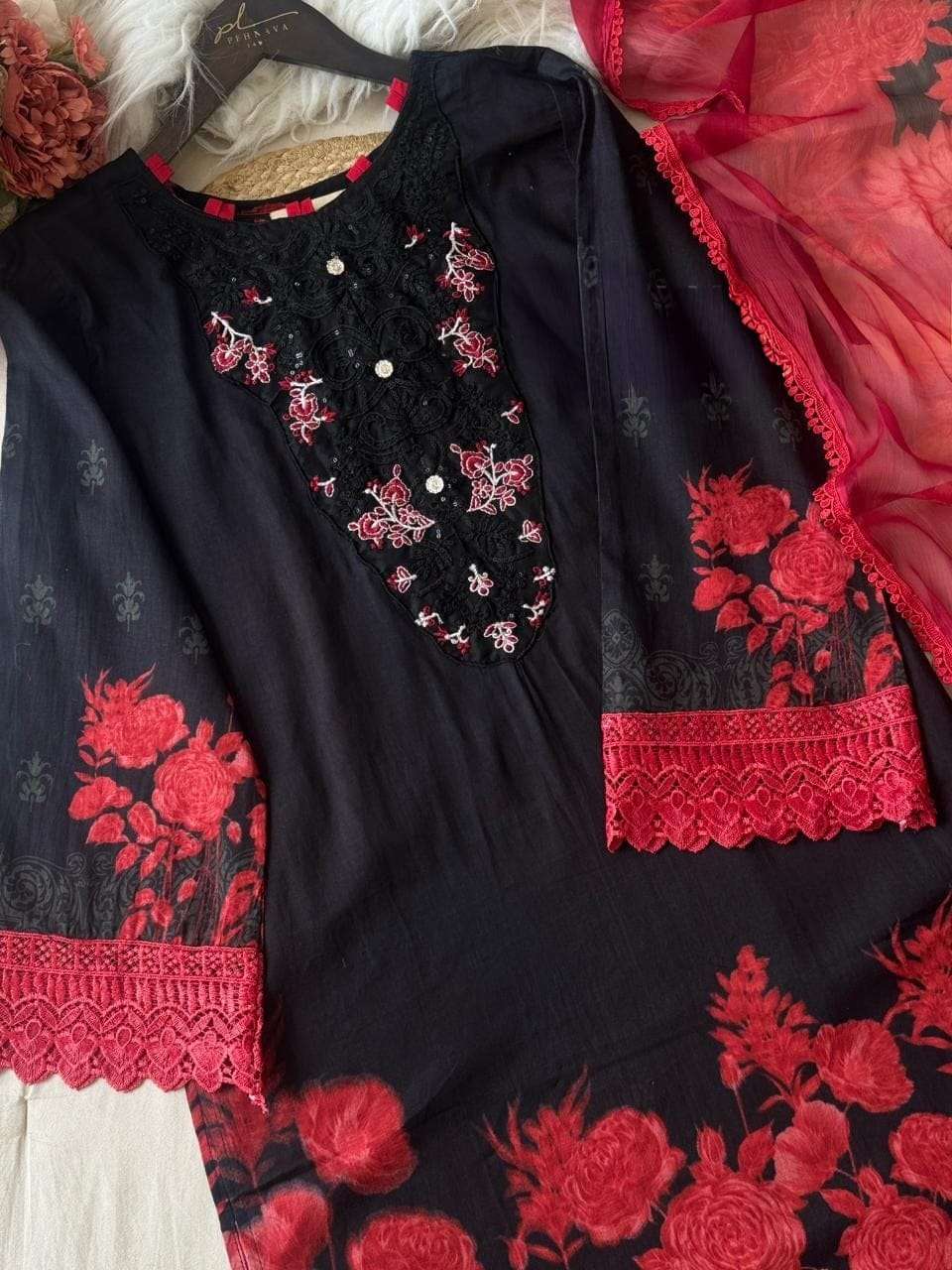 AL ZOHAIB AZ 1115 COTTON FANCY PATCH EMBROIDERY WORK SALWAR KAMEEZ 