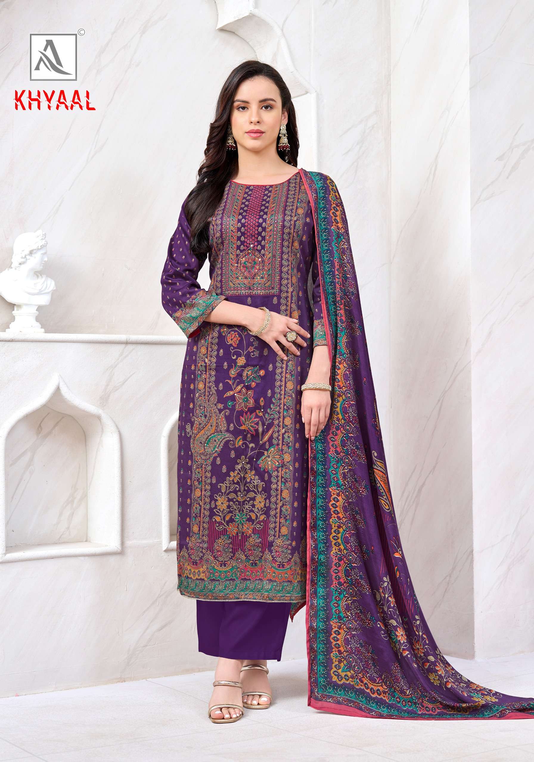 ALOK SUITS KHYAAL JAM COTTON PRINT WITH FANCY HAND WORK SUIT