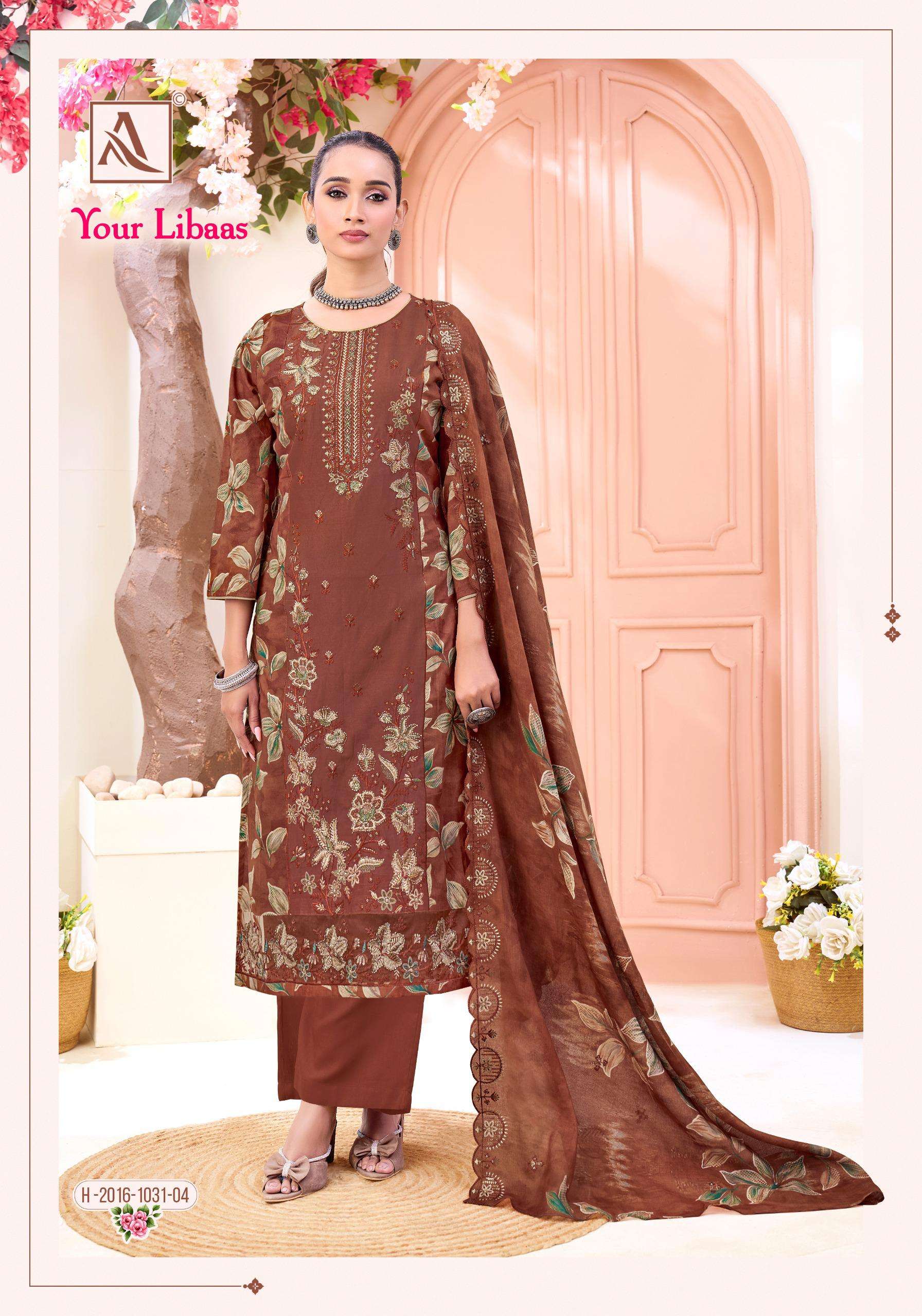 ALOK SUITS YOUR LIBAAS COTTON DIGITAL PRINT WITH FANCY EMBROIDERY WORK SUIT