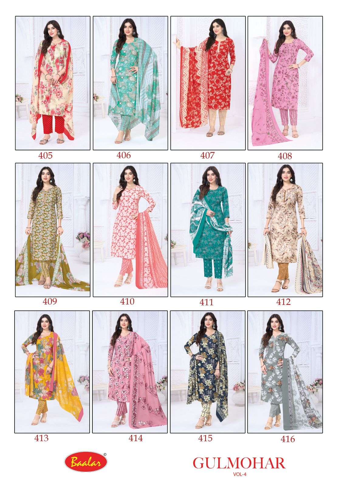 BAALAR GULMOHAR VOL 4 LAWN COTTON DIGITAL PRINT SALWAR SUIT