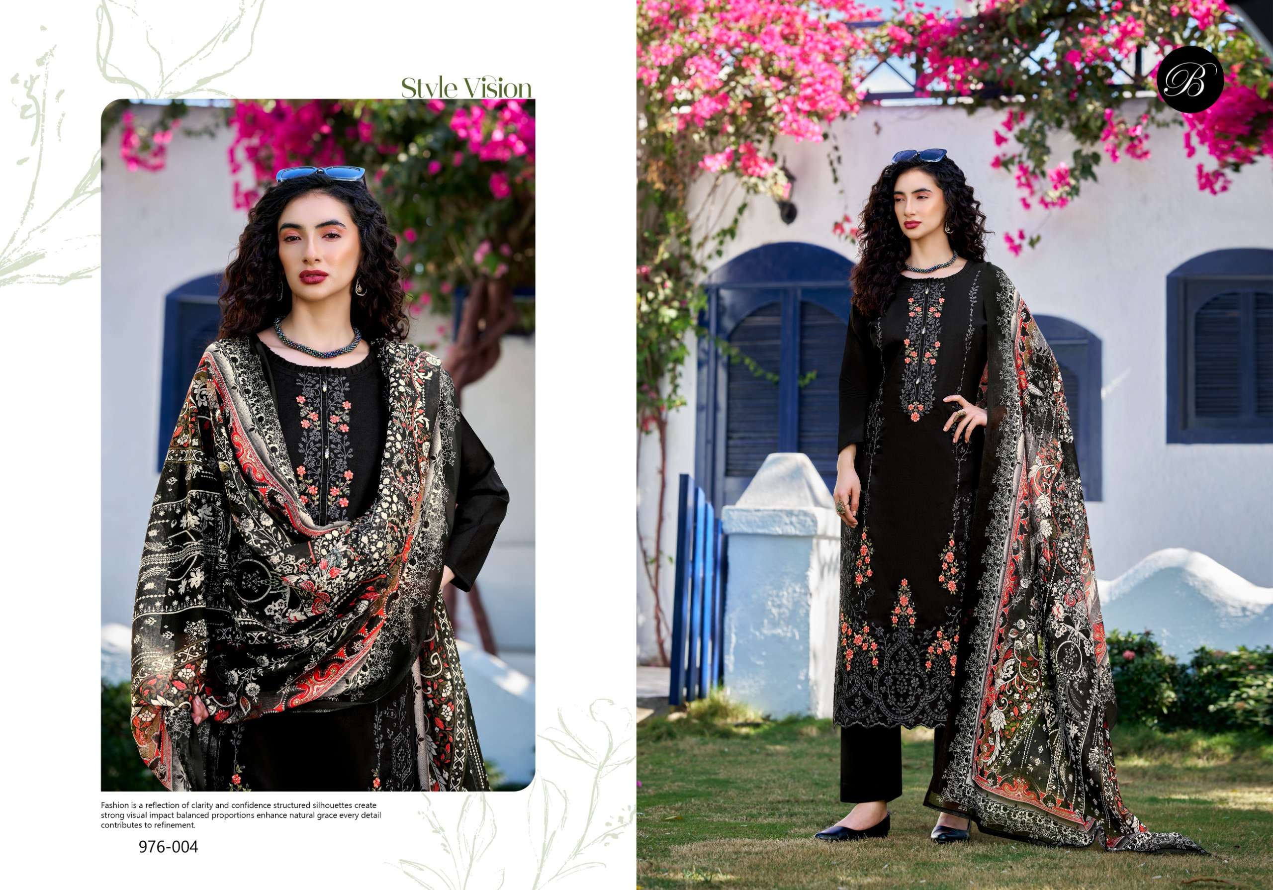 BELLIZA DESIGNER STUDIO ZARQASH VOL 17 JAM COTTON FANCY EMBROIDERY WORK SUITS	