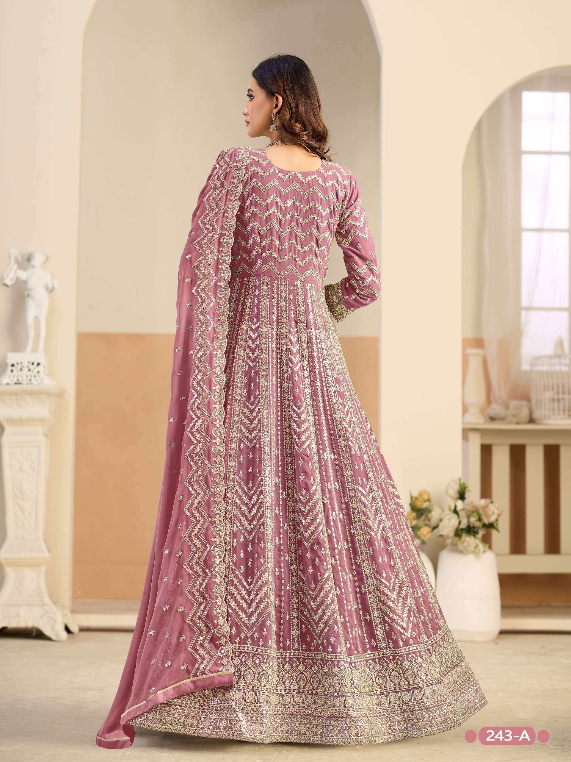 DANI CREATION AANAYA VOL 243 GEORGETTE HEAVY EMBROIDERED DESIGNER FESTIVE WEAR SUIT