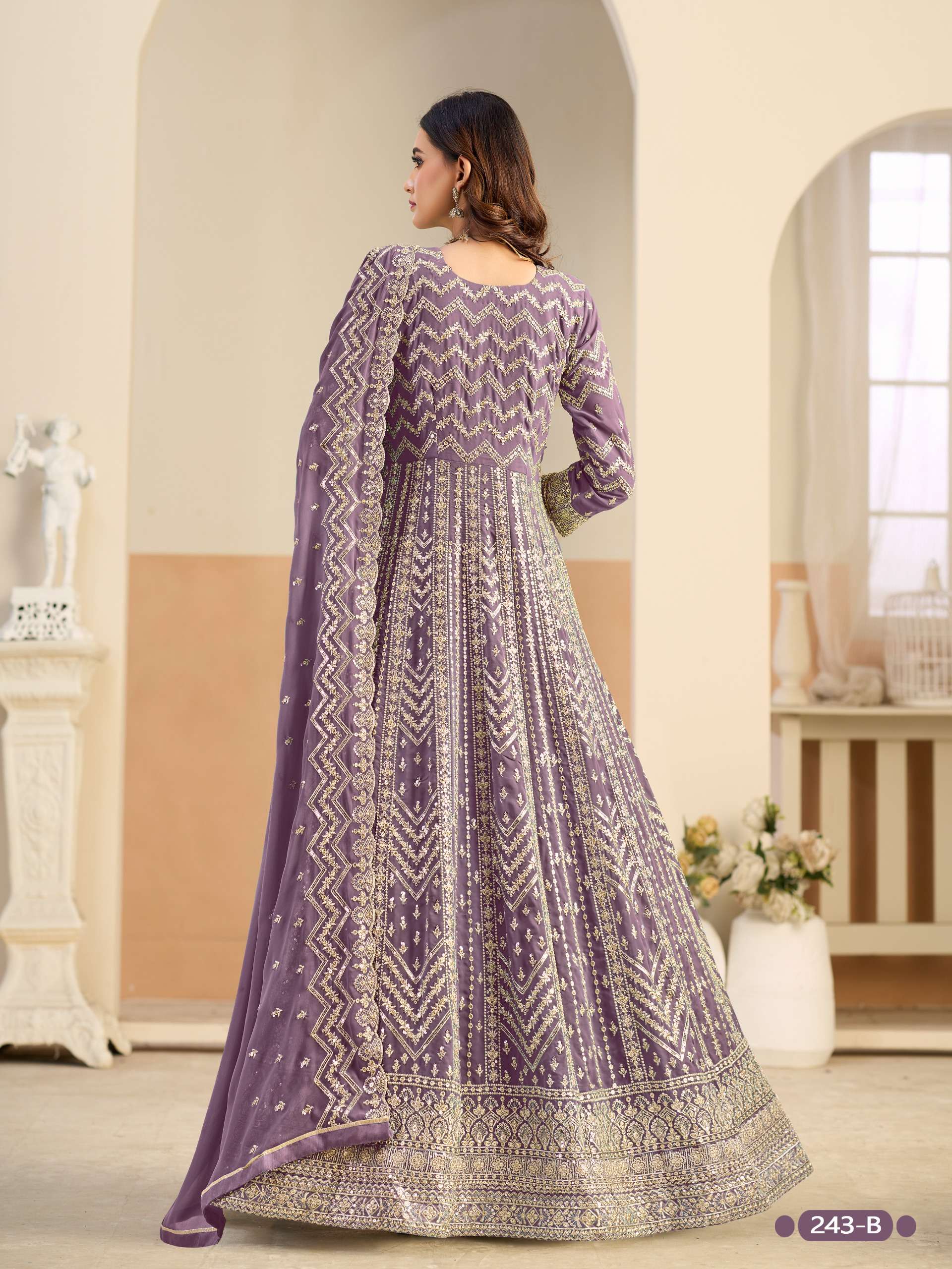 DANI CREATION AANAYA VOL 243 GEORGETTE HEAVY EMBROIDERED DESIGNER FESTIVE WEAR SUIT