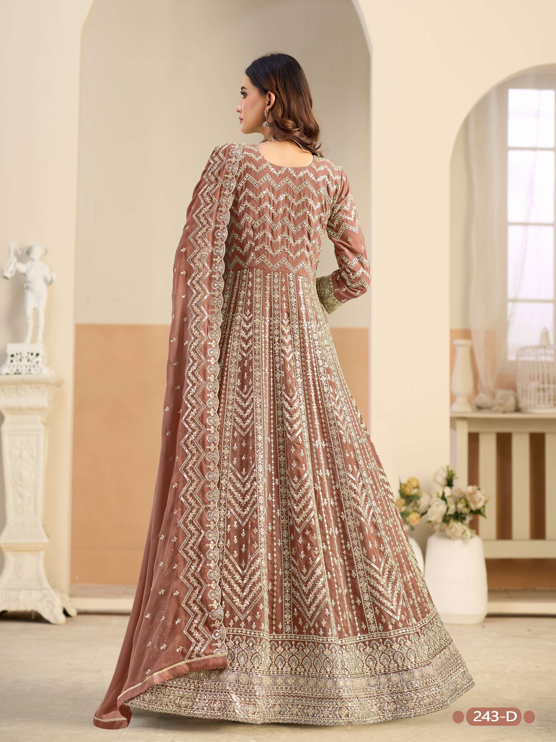DANI CREATION AANAYA VOL 243 GEORGETTE HEAVY EMBROIDERED DESIGNER FESTIVE WEAR SUIT