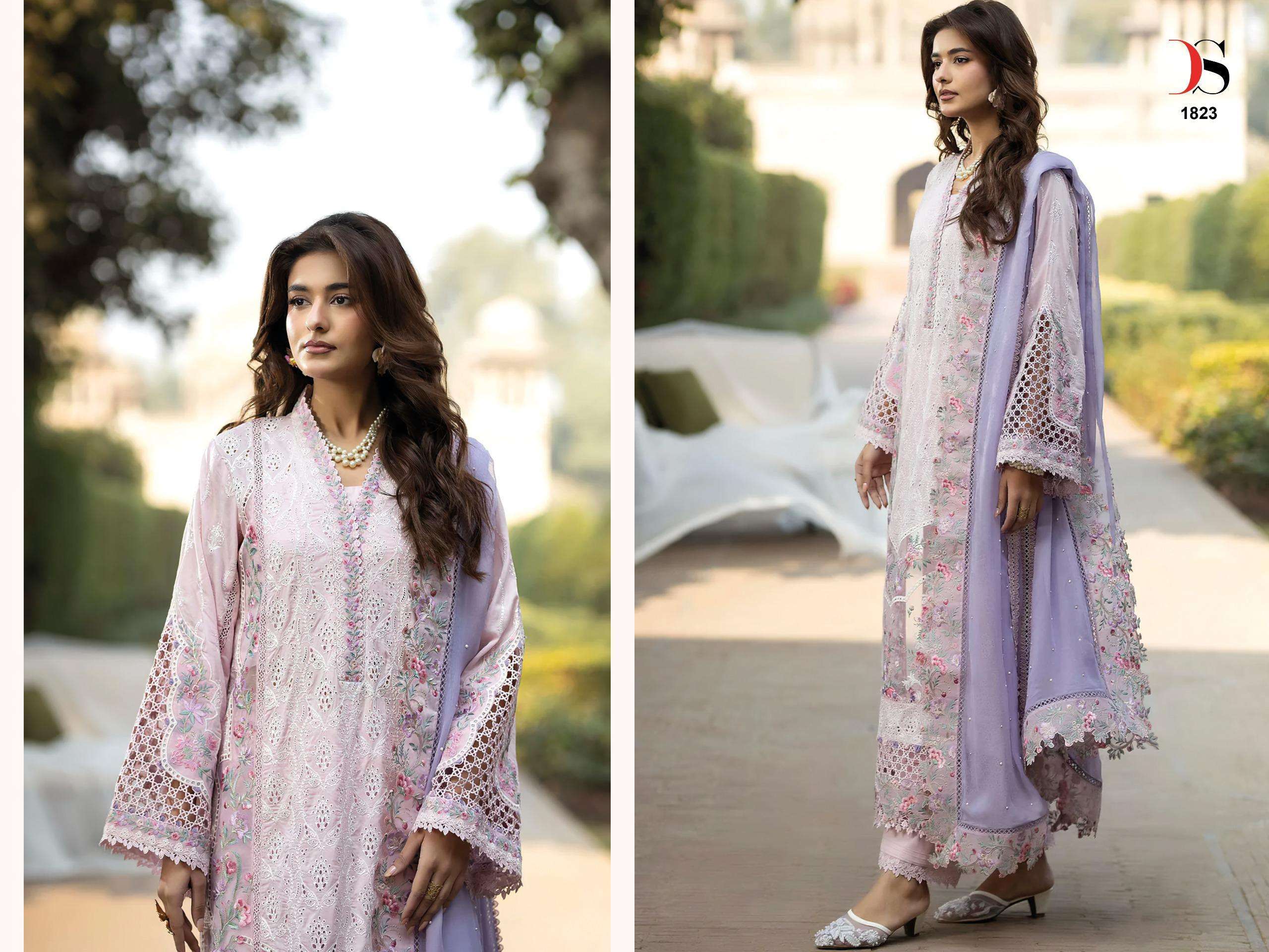 DEEPSY SUITS ADAN LIBAS TRADITION COTTON HEAVY EMBROIDERY DESIGNER WORK SUIT