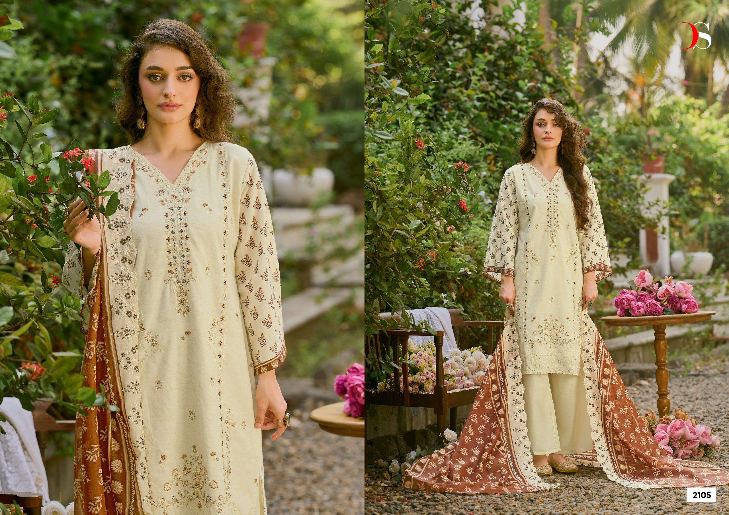 DEEPSY SUITS BIN SAEED VOL 21 COTTON EMBROIDERY DESIGNER WORK PAKISTANI SUIT	