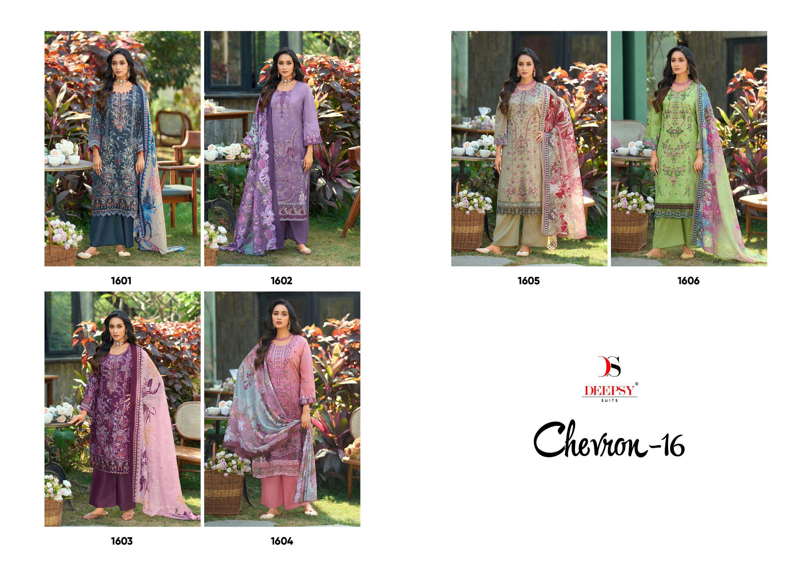 DEEPSY SUITS CHEVERON VOL 16 COTTON HEAVY PATCH EMBROIDERY SALWAR KAMEEZ 