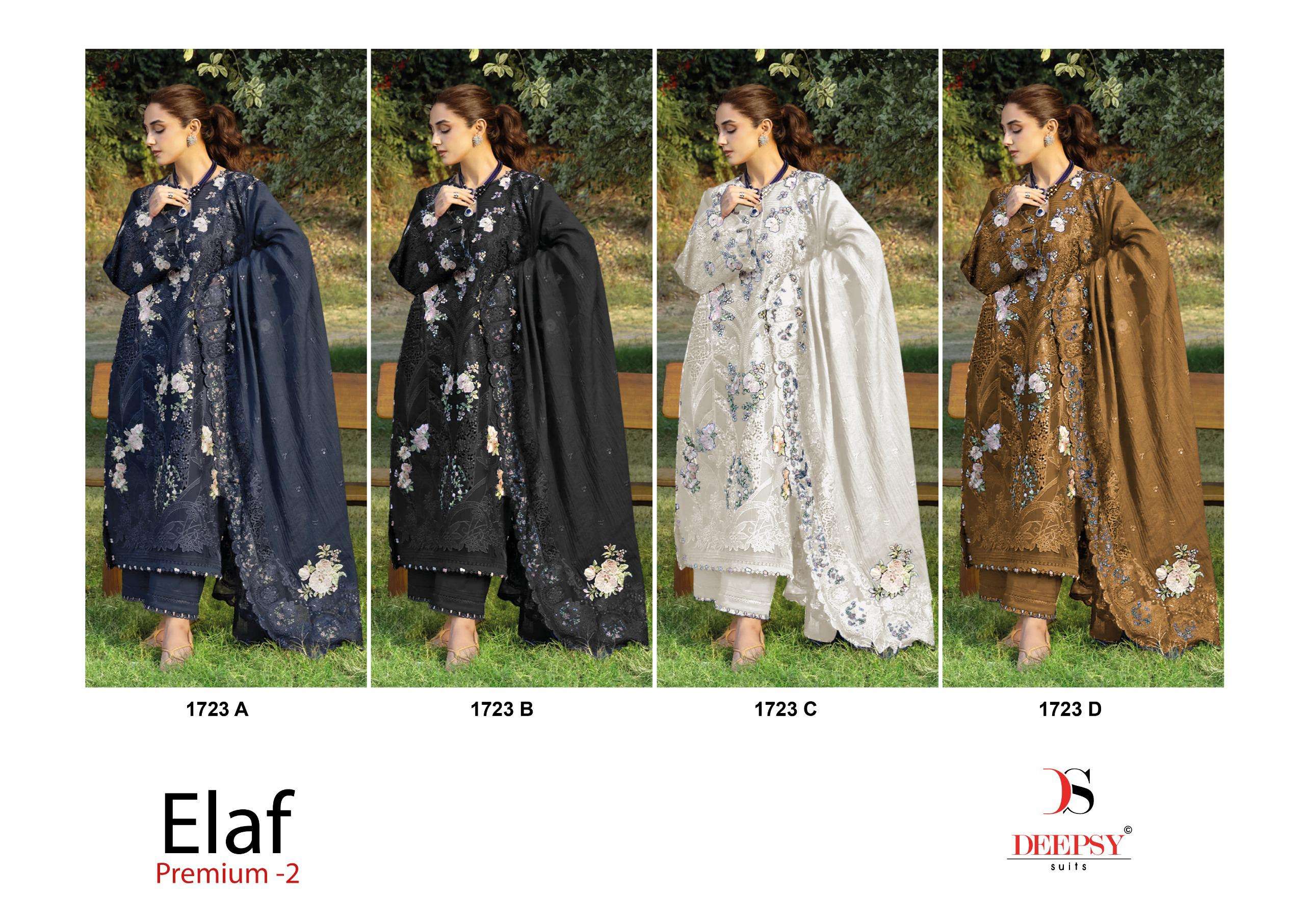 DEEPSY SUITS D NO 1723 COTTON HEAVY EMBROIDERY DESIGNER WORK PAKISTANI SUIT