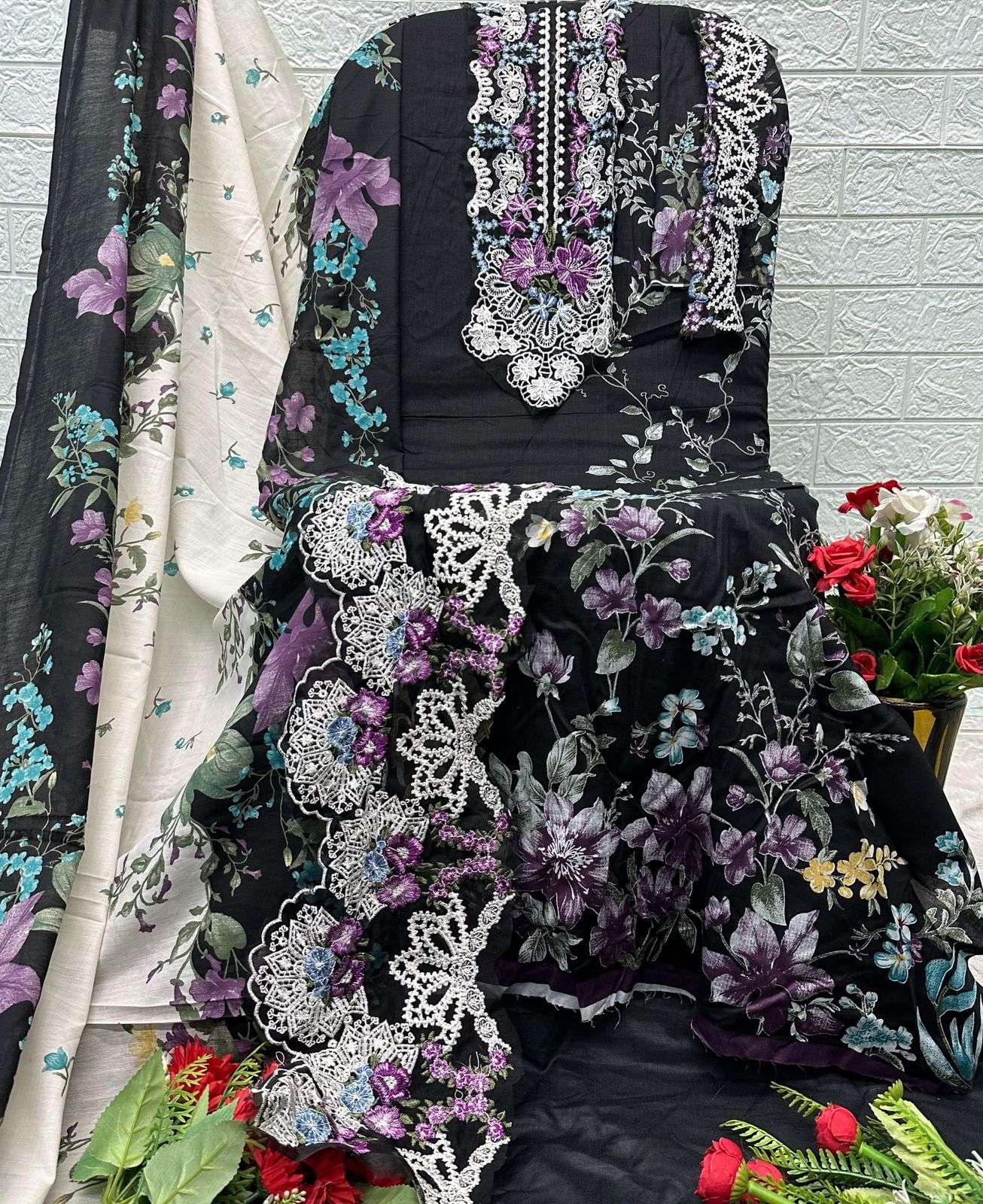 DEEPSY SUITS ELAF SIGNATURE VOL 1 COTTON HEAVY PATCH EMBROIDERY WORK SUIT