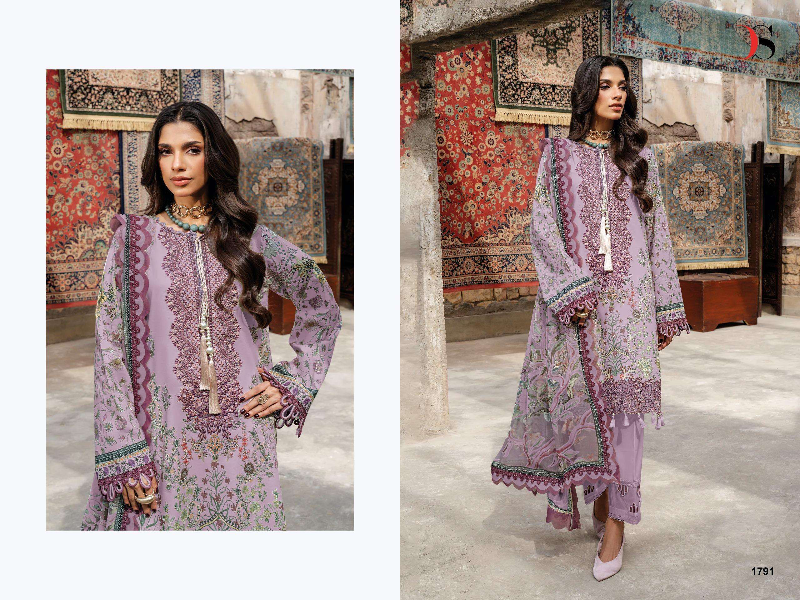 DEEPSY SUITS JADE BLISS LAWN VOL 5 COTTON HEAVY PATCH EMBROIDERY WORK SUIT