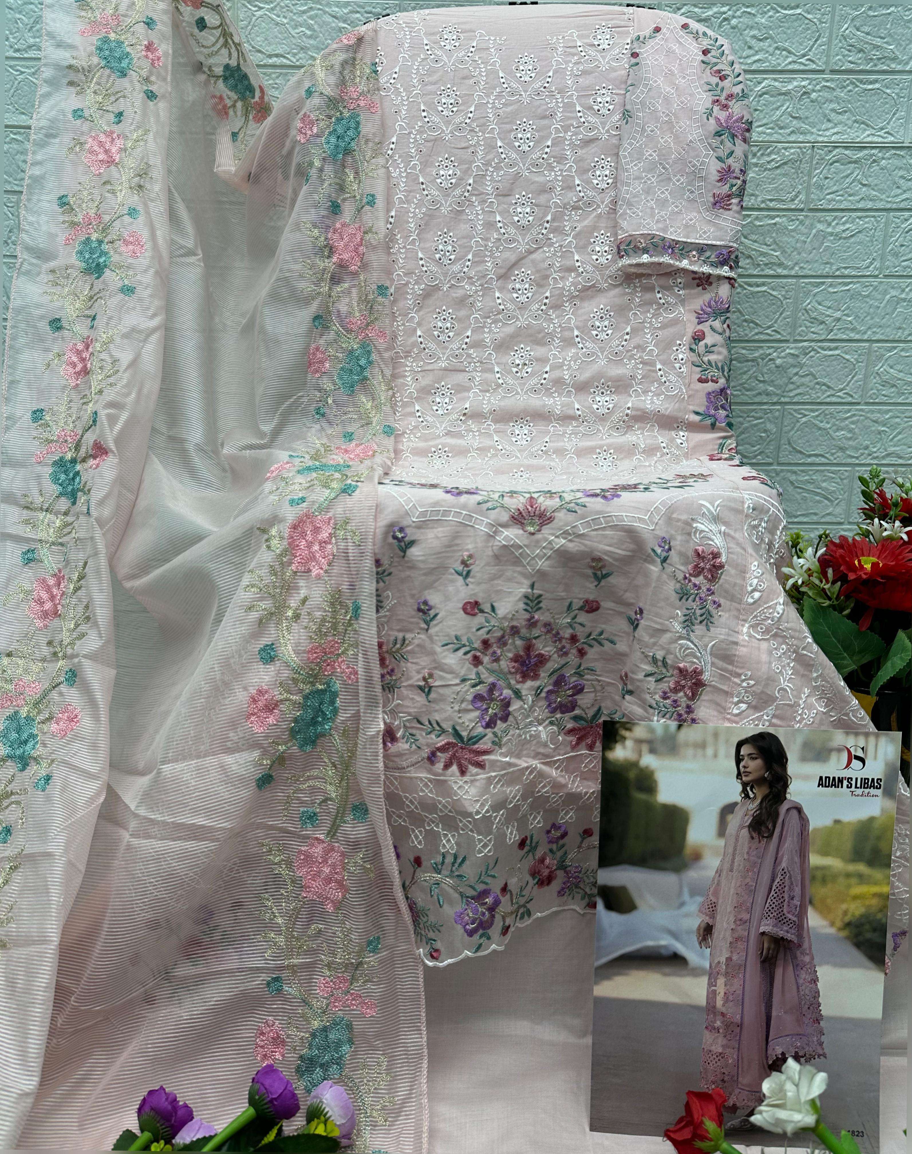 DEEPSY SUITS JADE BLISS LAWN VOL 5 COTTON HEAVY PATCH EMBROIDERY WORK SUIT