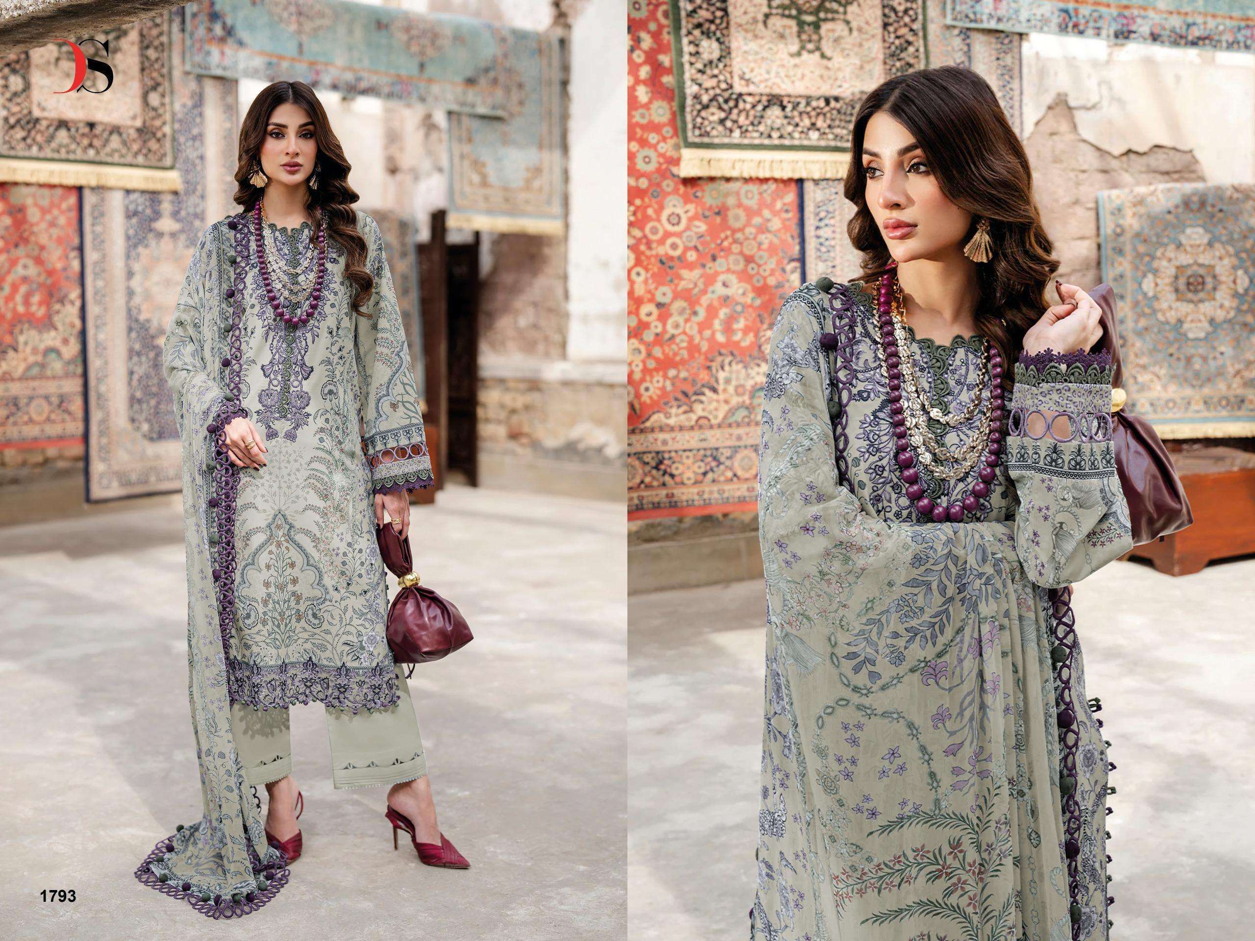 DEEPSY SUITS JADE BLISS LAWN VOL 5 COTTON HEAVY PATCH EMBROIDERY WORK SUIT