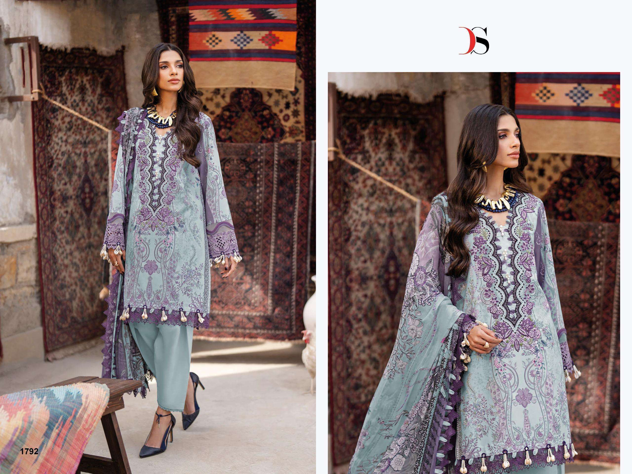DEEPSY SUITS JADE BLISS LAWN VOL 5 COTTON HEAVY PATCH EMBROIDERY WORK SUIT