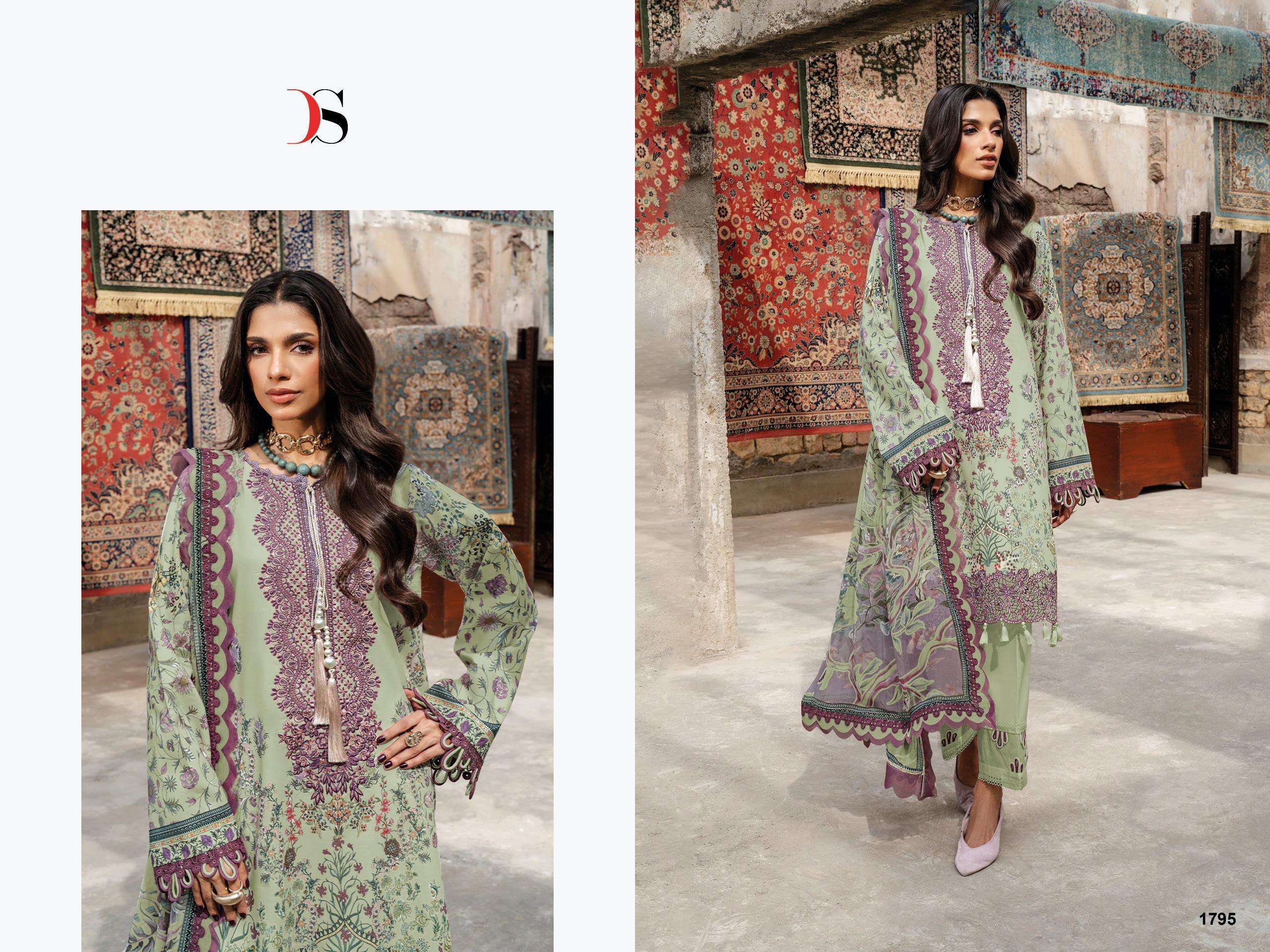 DEEPSY SUITS JADE BLISS LAWN VOL 5 COTTON HEAVY PATCH EMBROIDERY WORK SUIT