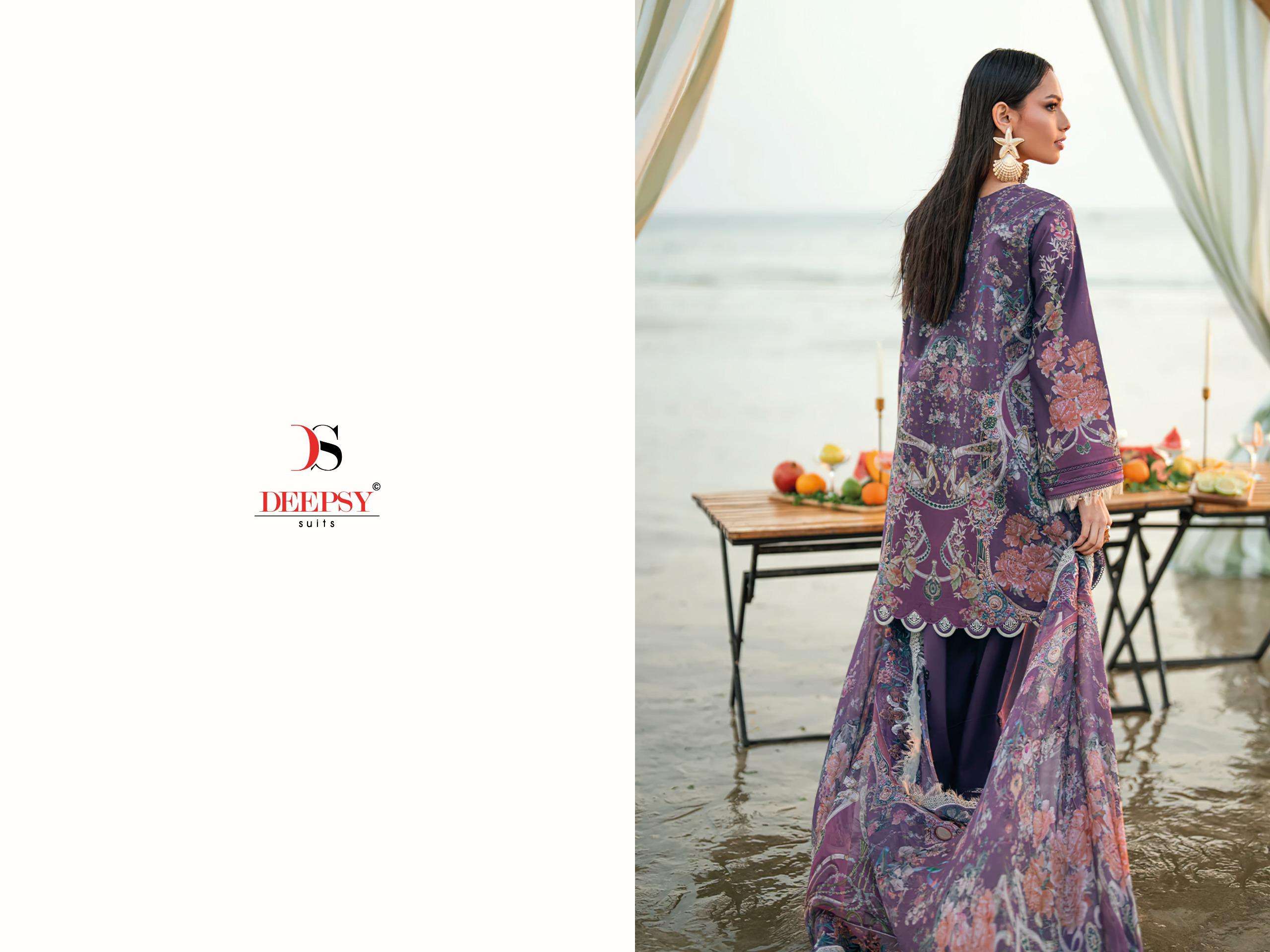 DEEPSY SUITS JADE NEEDLE WONDER VOL 6 COTTON HEAVY PATCH EMBROIDERY WORK SUIT