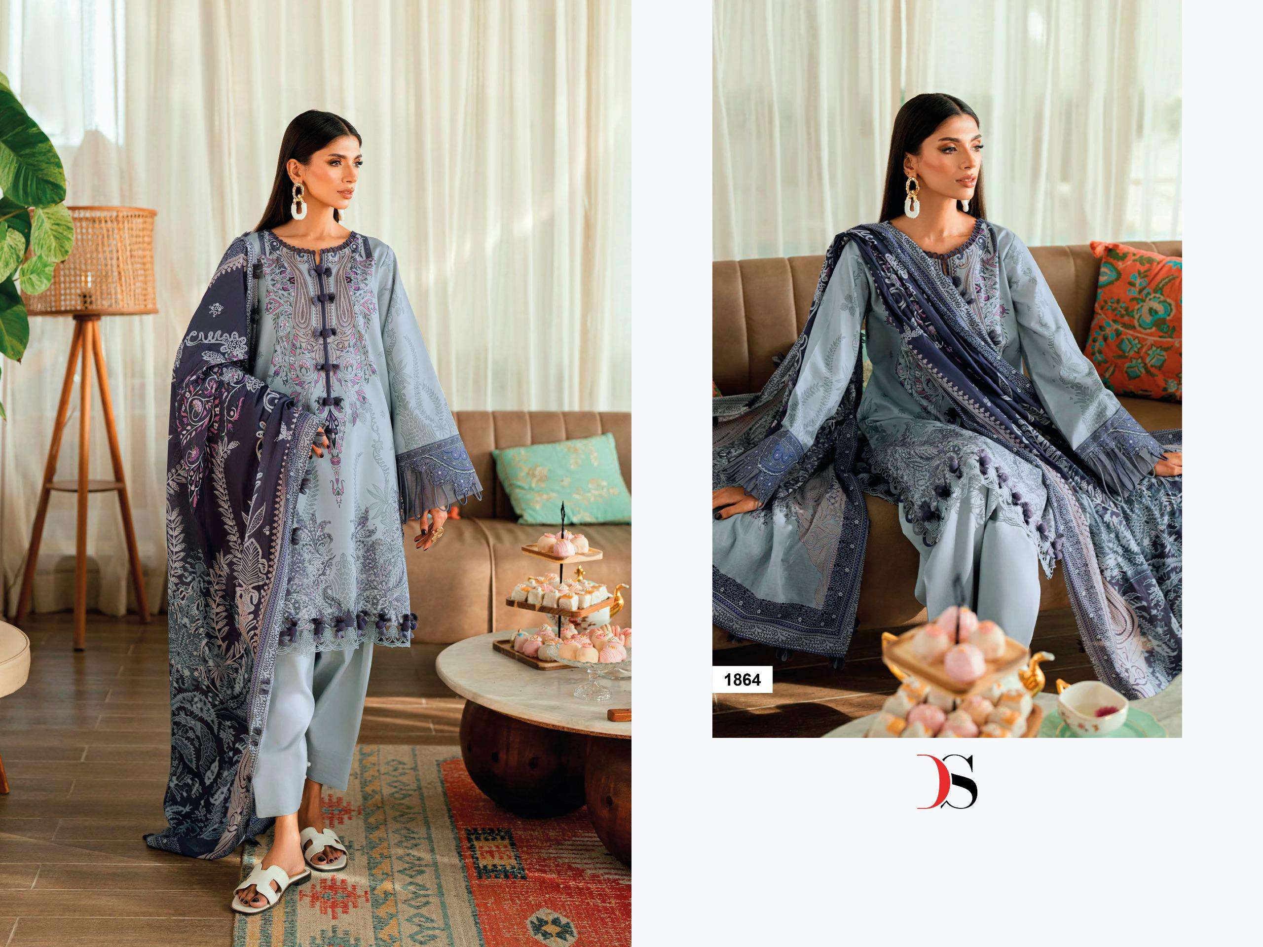 DEEPSY SUITS JADE URBAN VOL 9 COTTON EMBROIDERY WORK PAKISTANI SUIT