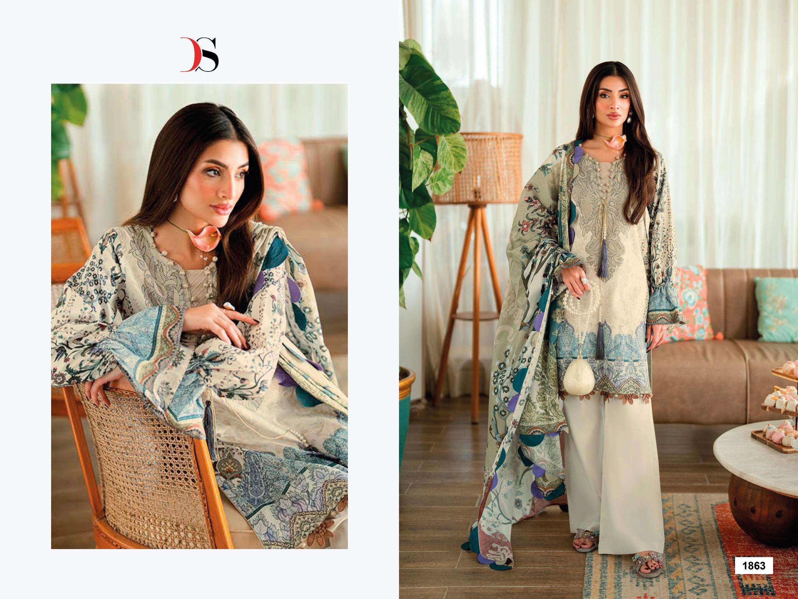 DEEPSY SUITS JADE URBAN VOL 9 COTTON EMBROIDERY WORK PAKISTANI SUIT