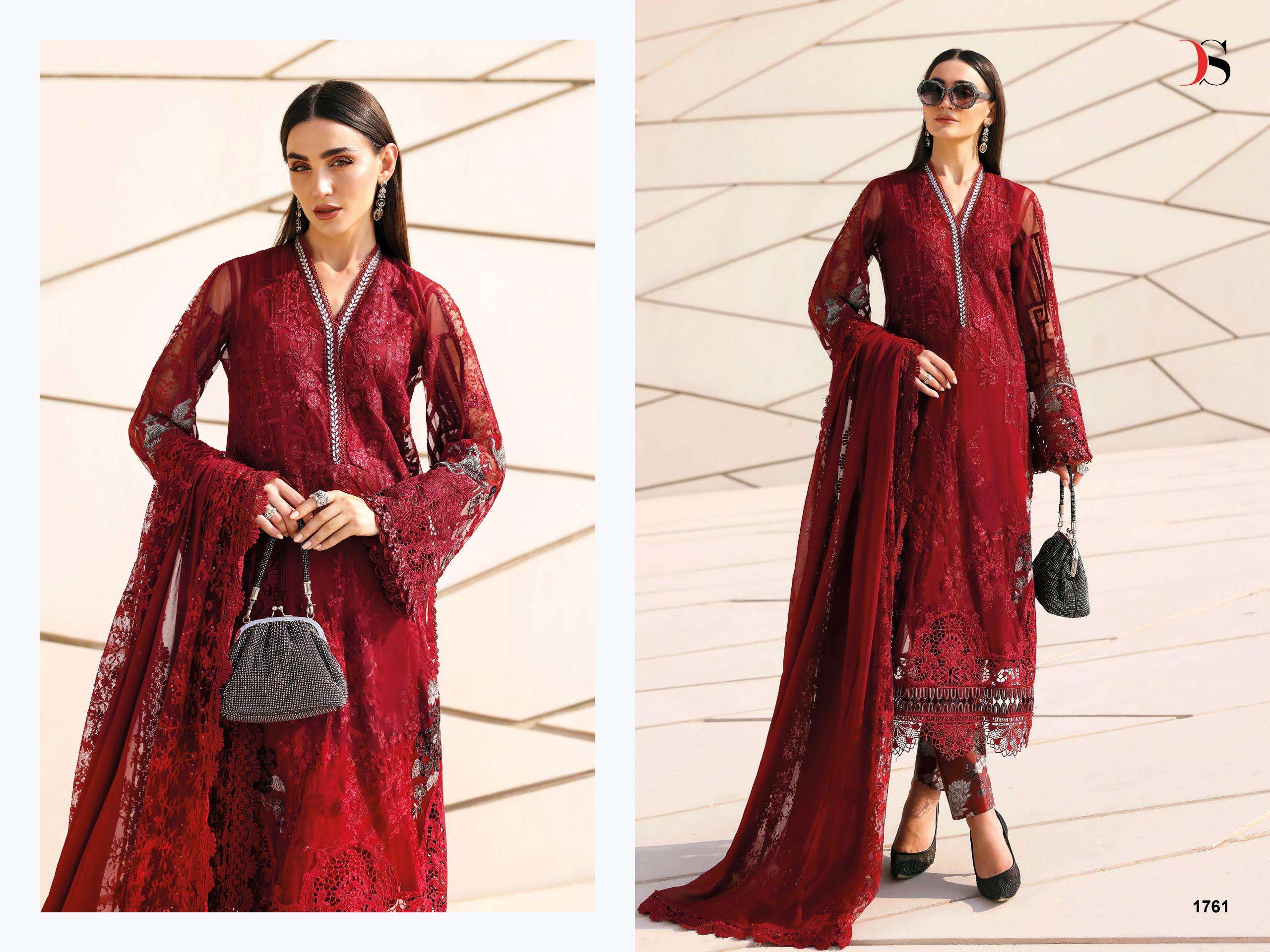 DEEPSY SUITS MARIA B PREMIUM EMBROIDERED VOL 3 COTTON HEAVY EMBROIDERY WORKS SUIT