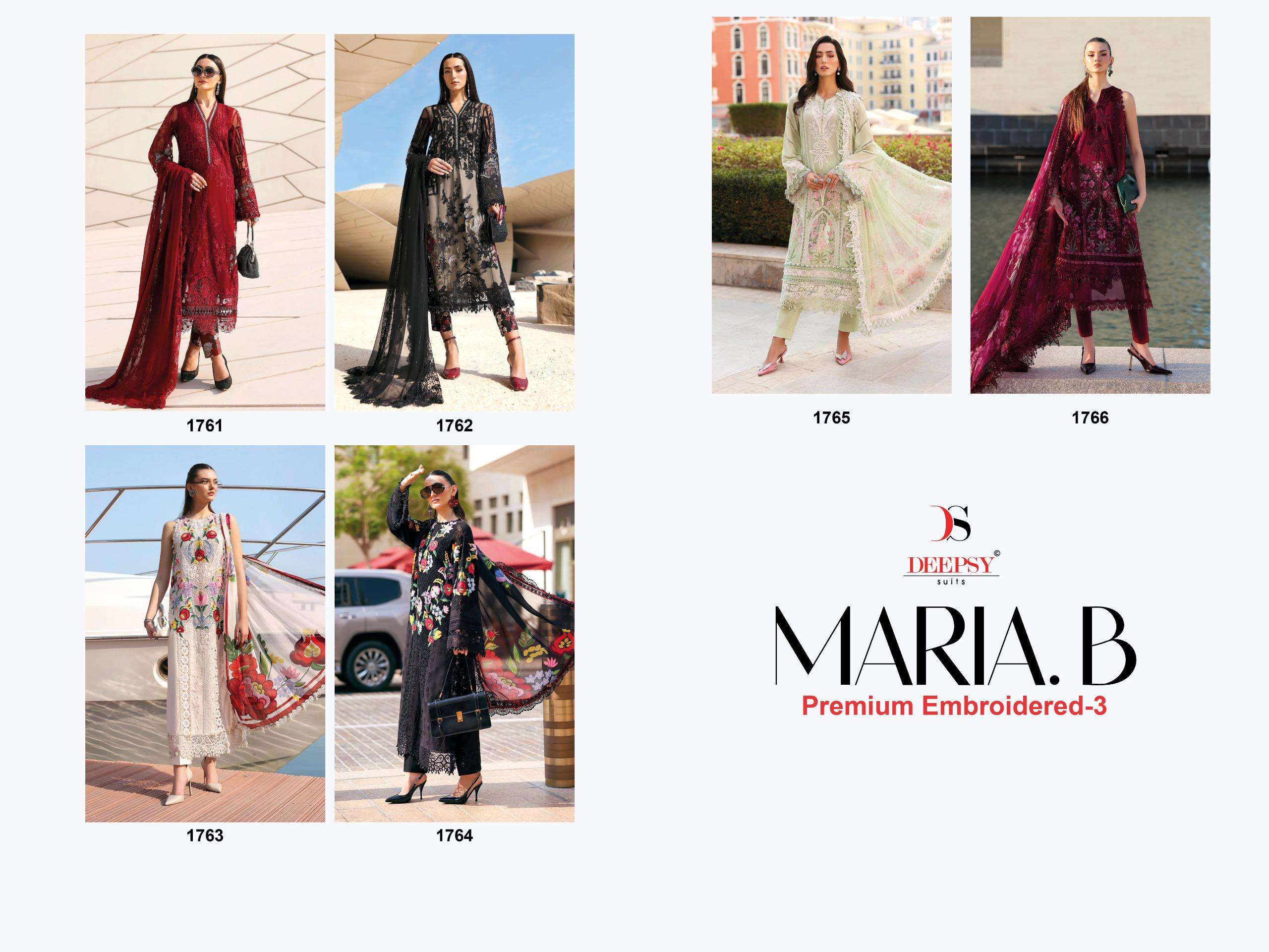 DEEPSY SUITS MARIA B PREMIUM EMBROIDERED VOL 3 COTTON HEAVY EMBROIDERY WORKS SUIT