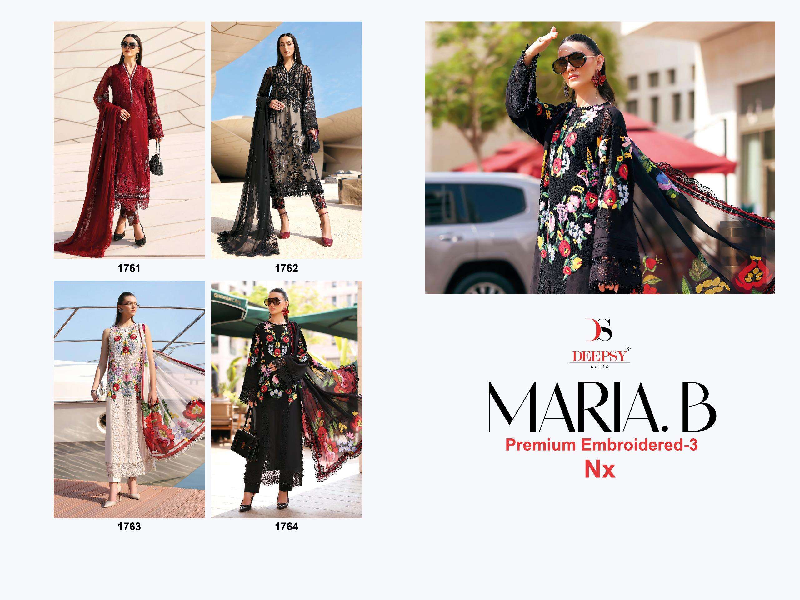 DEEPSY SUITS MARIA B PREMIUM EMBROIDERED VOL 3 NX COTTON HEAVY EMBROIDERY WORKS SUIT