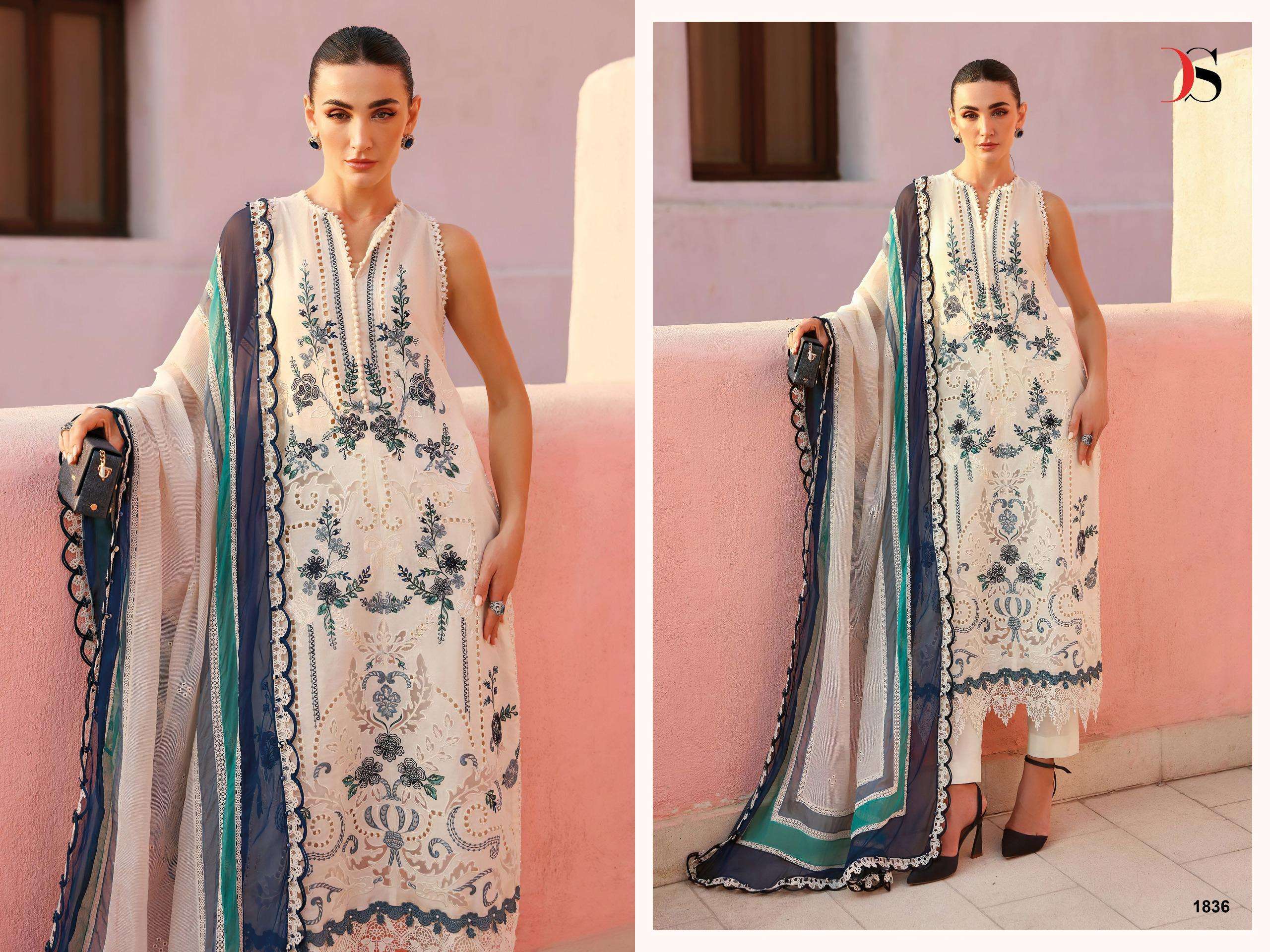 DEEPSY SUITS MARIA B PREMIUM EMBROIDERED VOL 4 COTTON HEAVY EMBROIDERY DESIGNER WORKS SUIT