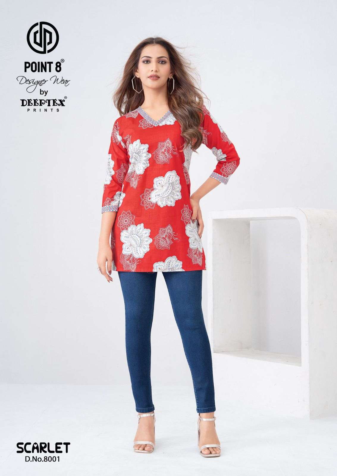 DEEPTEX PRINT SCARLET VOL 8 COTTON PRINTED SUMMER WEAR LADIES TOP