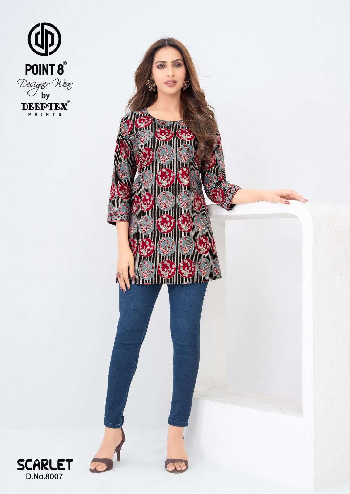 DEEPTEX PRINT SCARLET VOL 8 COTTON PRINTED SUMMER WEAR LADIES TOP