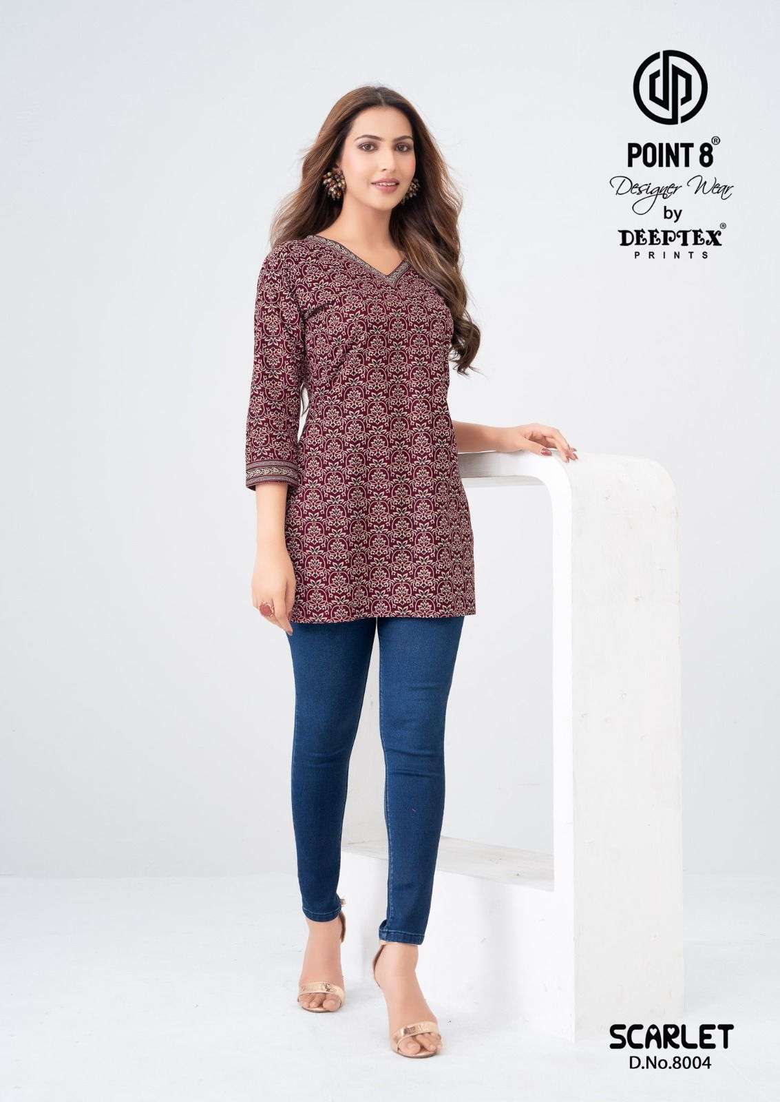 DEEPTEX PRINT SCARLET VOL 8 COTTON PRINTED SUMMER WEAR LADIES TOP