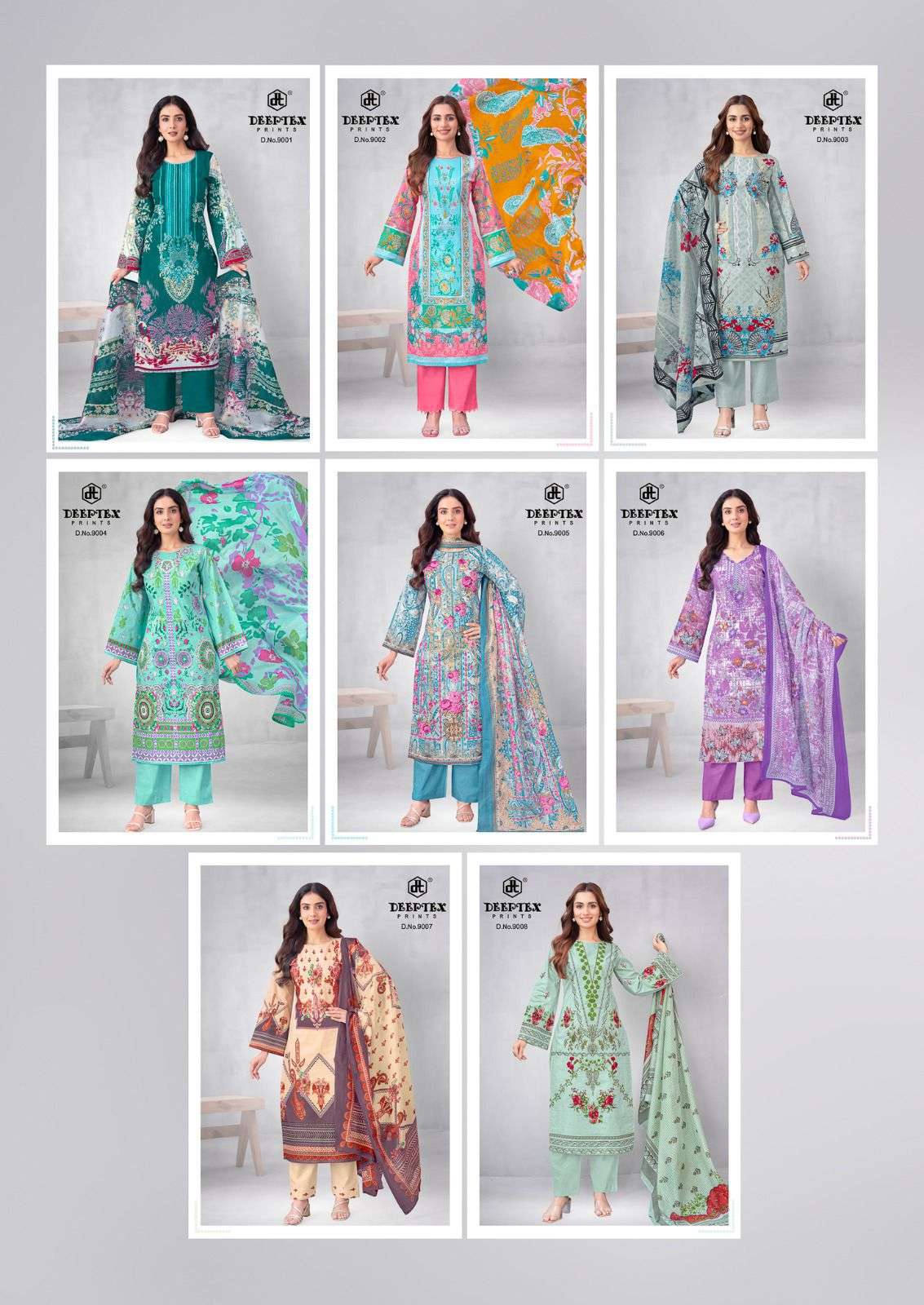 DEEPTEX PRINTS ROOHI ZARA VOL 9 LAWN COTTON DIGITAL PRINTS SALWAR SUIT