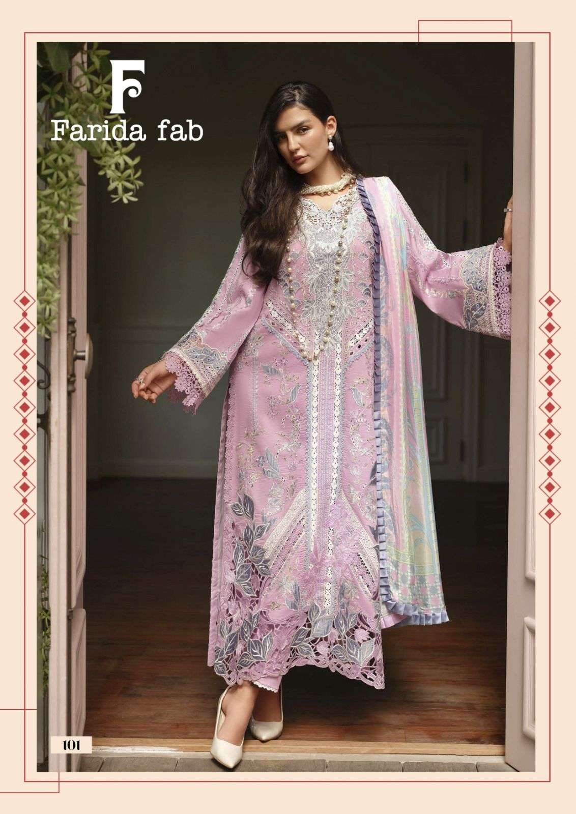 FARIDA FAB MUSHQ COTTON DIGITAL PRINTS UNSTITCH STITCH SALWAR KAMEEZ 
