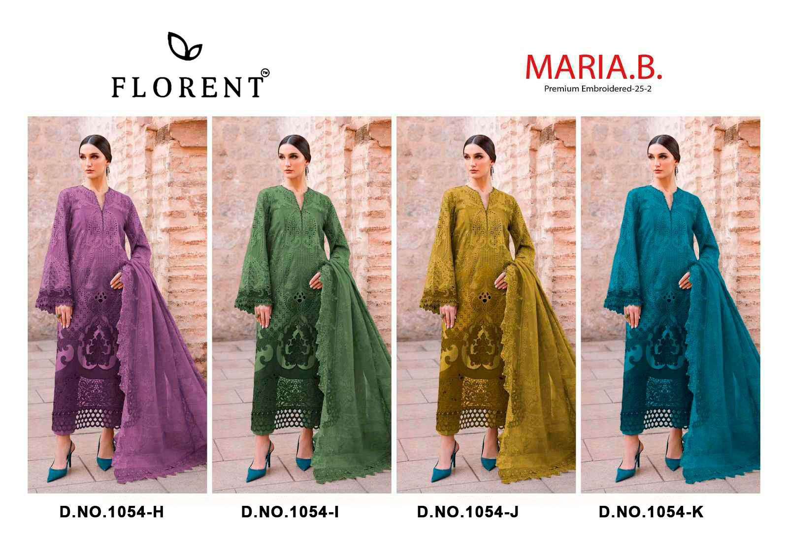 FLORENT D NO 1054 COTTON HEAVY EMBROIDERY DESIGNER WORK PAKISTANI SUIT