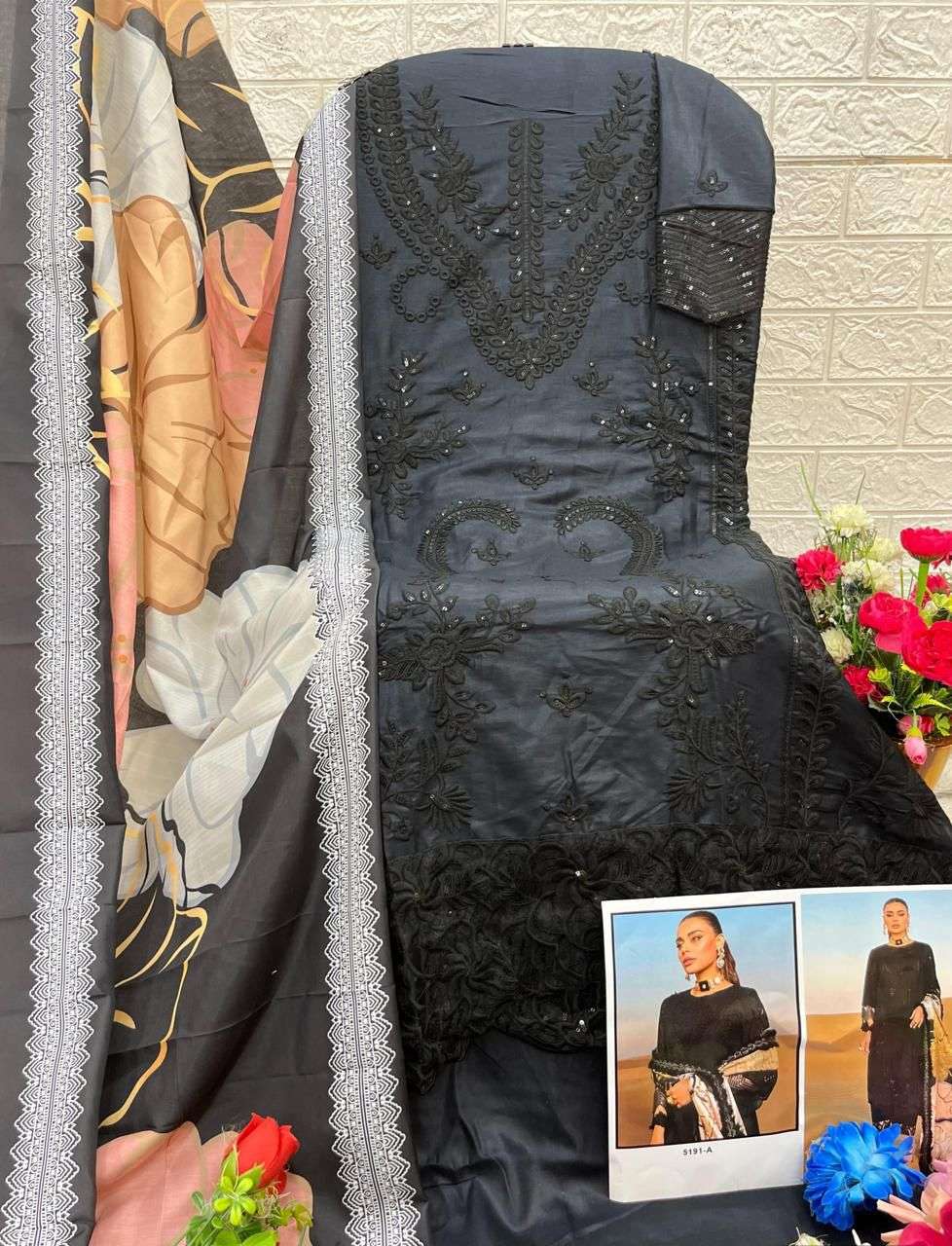 FLORENT D NO 1082 COTTON EMBROIDERED PAKISTANI SUIT