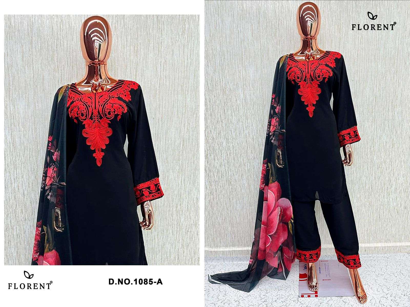 FLORENT D NO 1085 GEORGETTE EMBROIDERY WORK SUIT