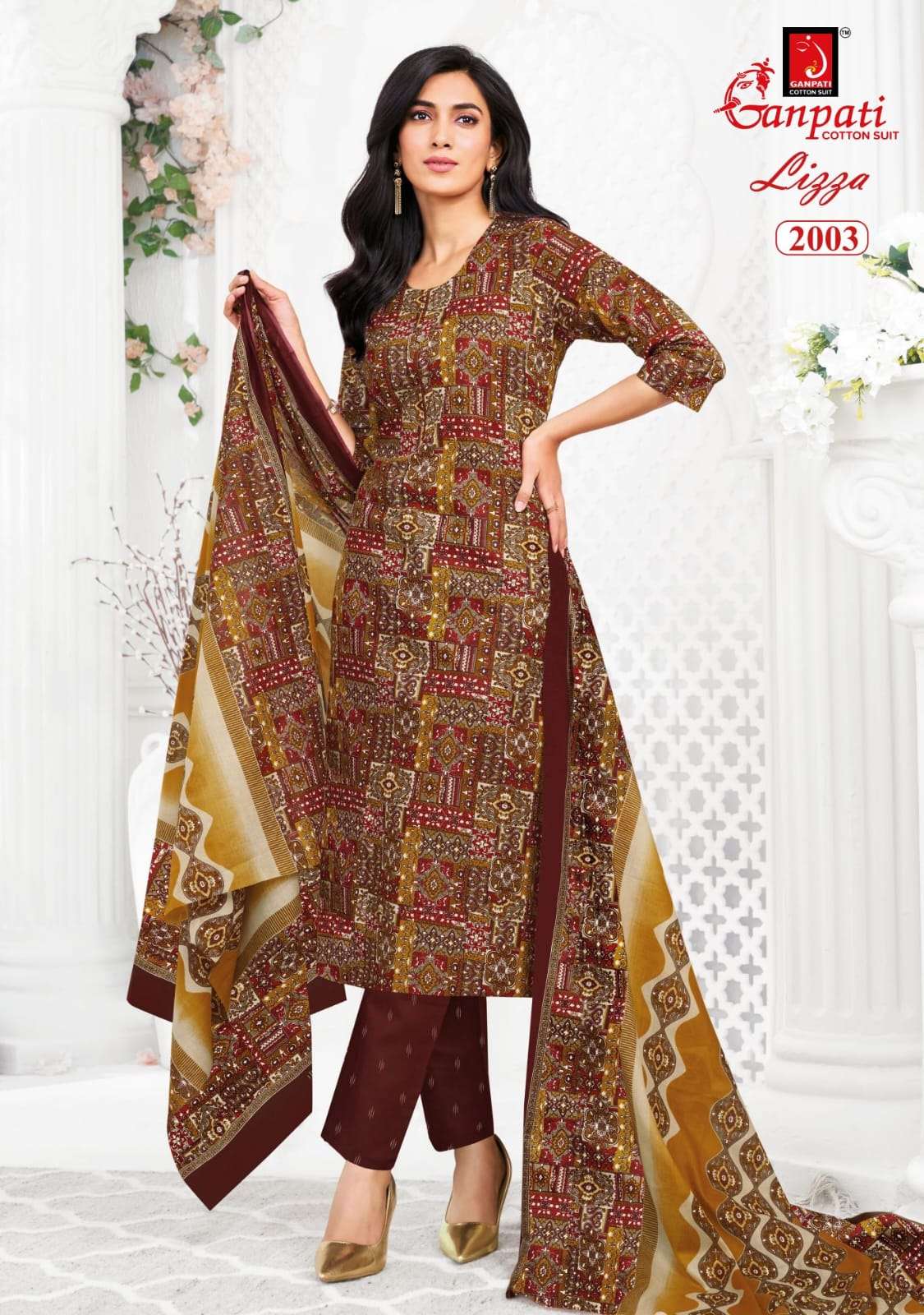 GANPATI LIZZA VOL 2 COTTON PRINTED READY MADE SUIT