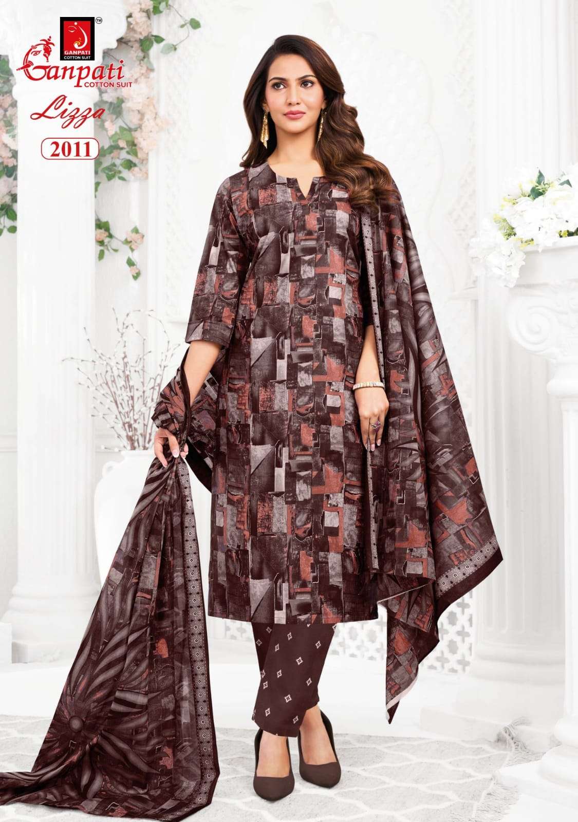 GANPATI LIZZA VOL 2 COTTON PRINTED READY MADE SUIT