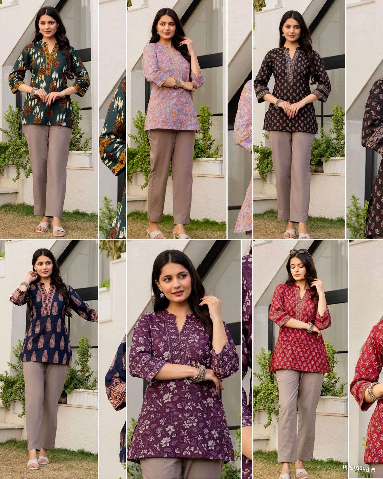 INLI BLUSH 7.0 COTTON PRINTED FANCY SUMMER WEAR LADIES SHORT KURTI