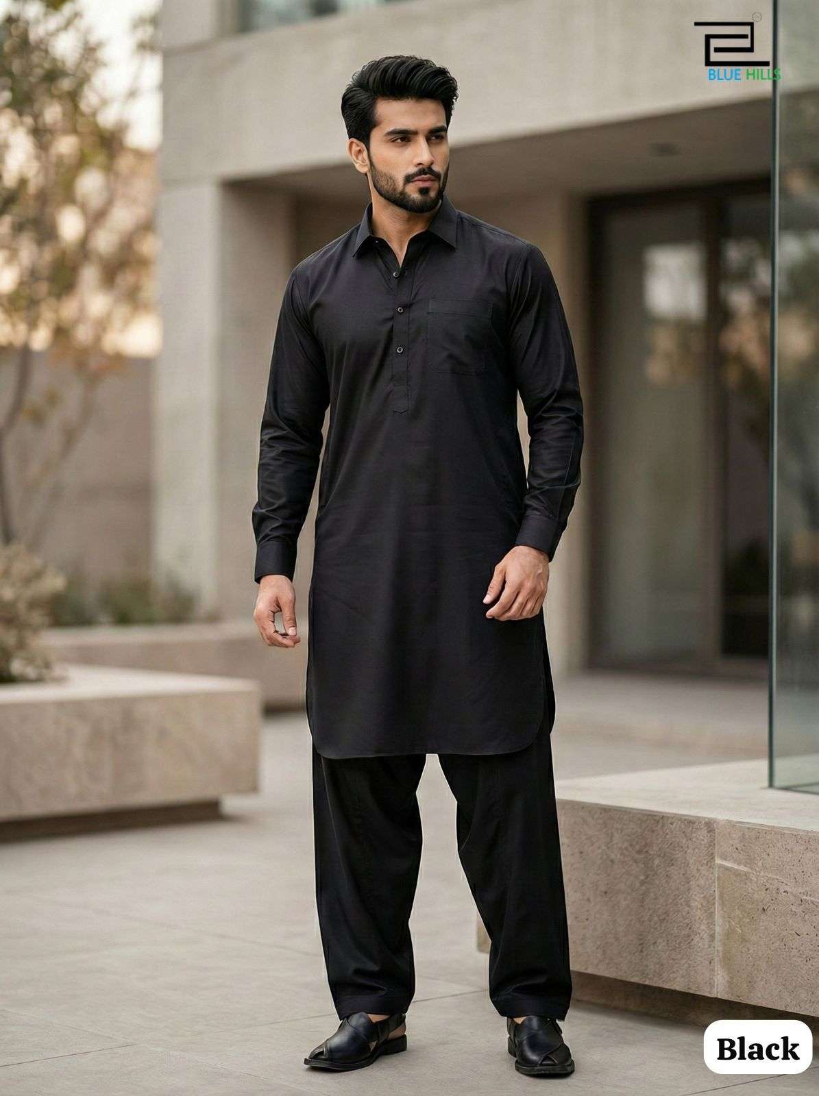 INLI PATHANI VOL 1 COTTON MENS WEAR KURTA WITH BOTTOM PAIR 