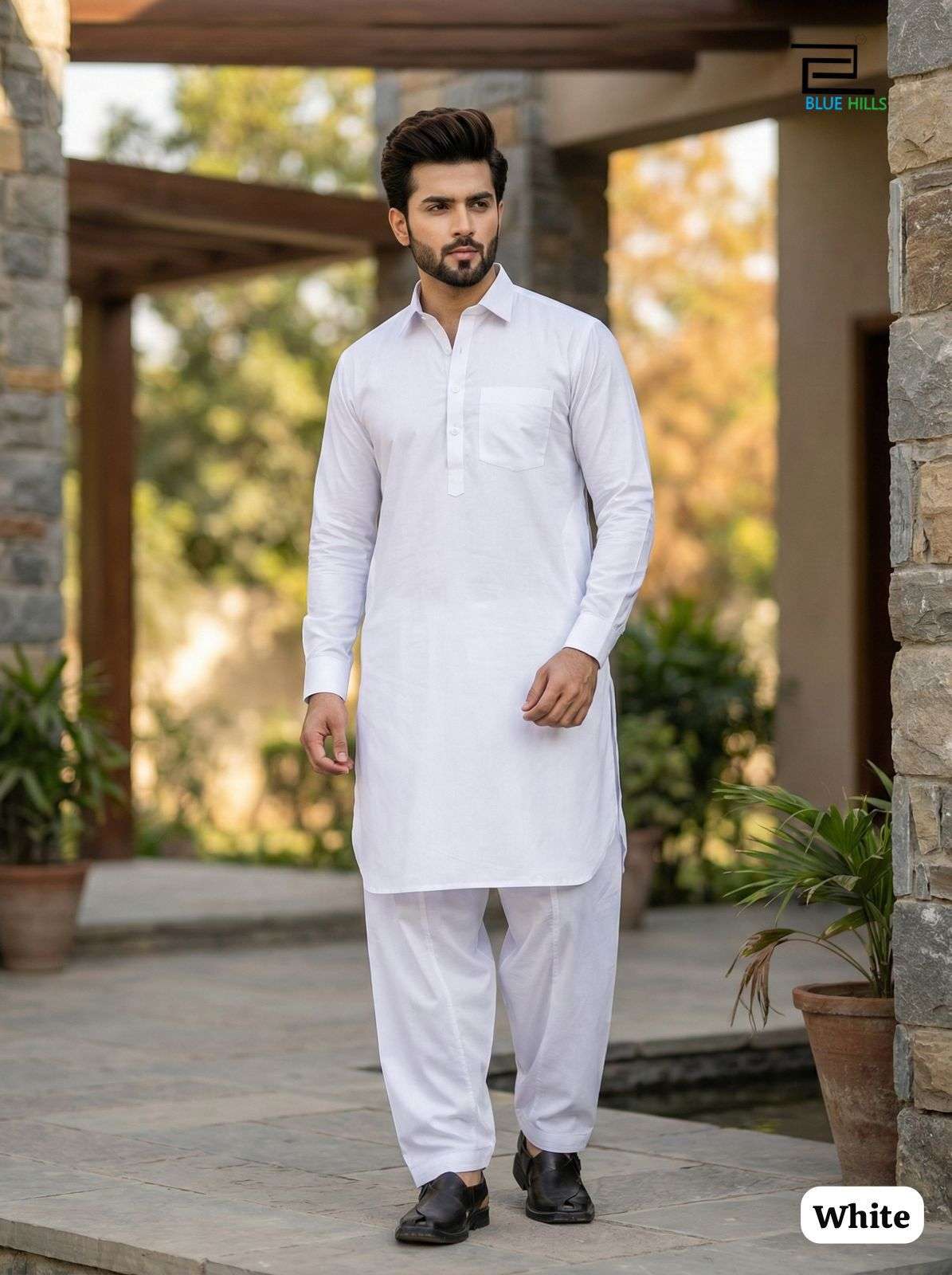 INLI PATHANI VOL 1 COTTON MENS WEAR KURTA WITH BOTTOM PAIR 