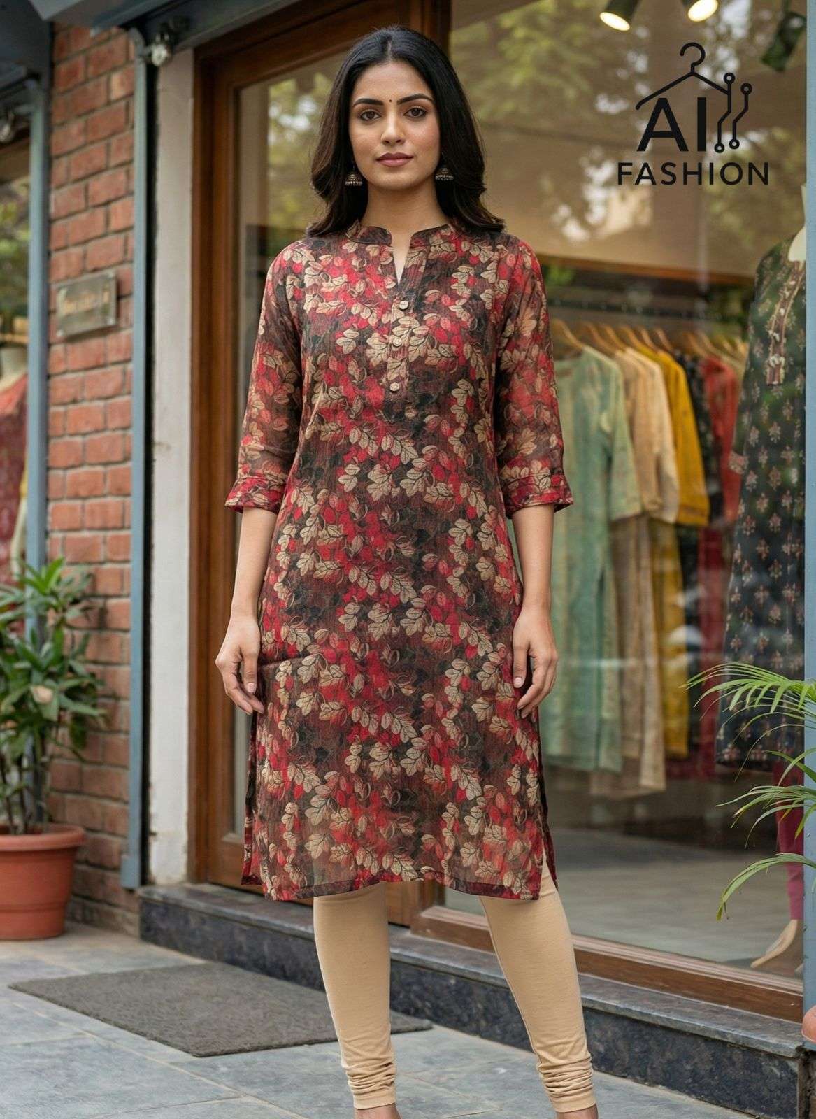 INLI RASHMIKA SILK PRINTED FANCY SUMMER WEAR LADIES KURTIS 