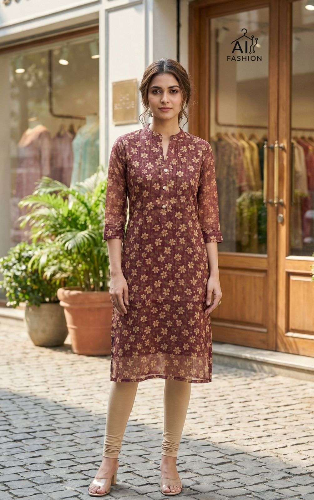 INLI RASHMIKA SILK PRINTED FANCY SUMMER WEAR LADIES KURTIS 