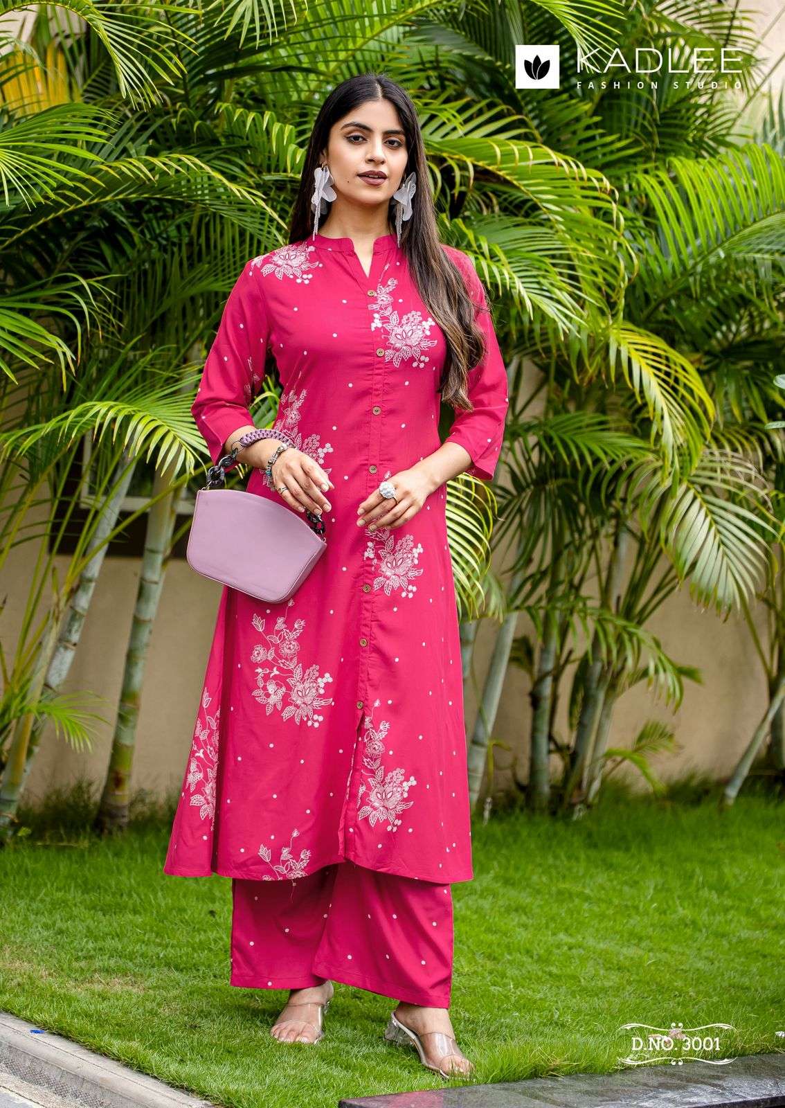 KADLEE FASHION KARNAEE RAYON PRINT A LINE STYLE KURTI WITH BOTTOM PAIR 