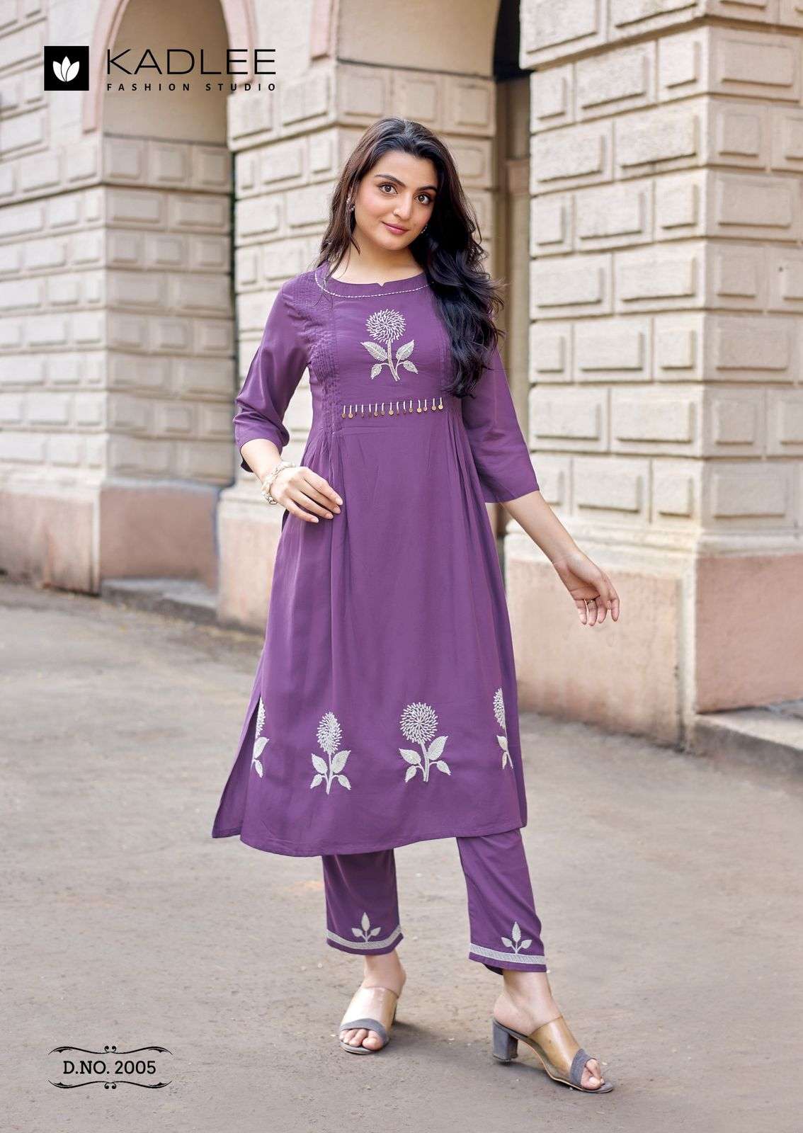 KADLEE FASHION QUEEN RAYON FANCY WORKS KURTI WITH BOTTOM PAIR 