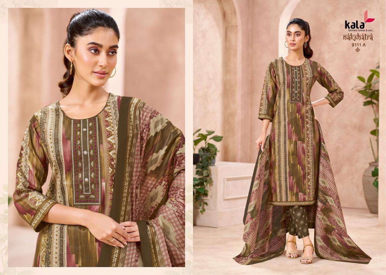 KALA FASHION NAKSHATRA VOL 5 COTTON PRINTED LADIES READY MADE SUIT	
