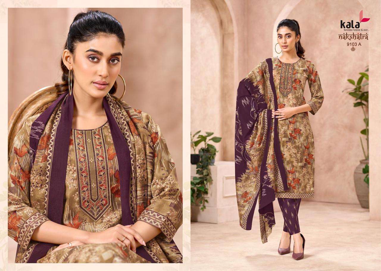 KALA FASHION NAKSHATRA VOL 5 COTTON PRINTED LADIES READY MADE SUIT	