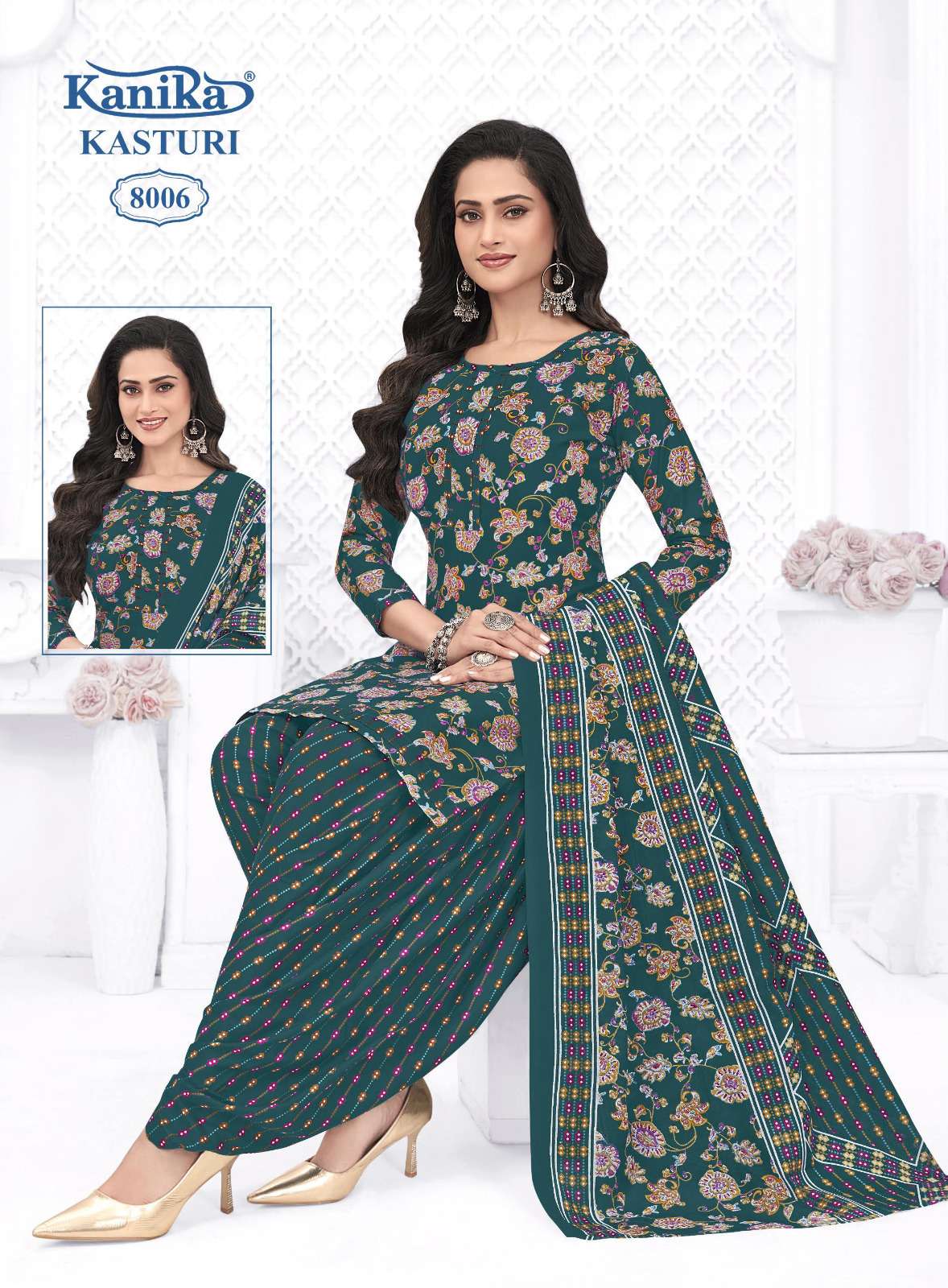KANIKA KASTURI VOL 8 COTTON PRINTED READY MADE PATIYALA SUIT