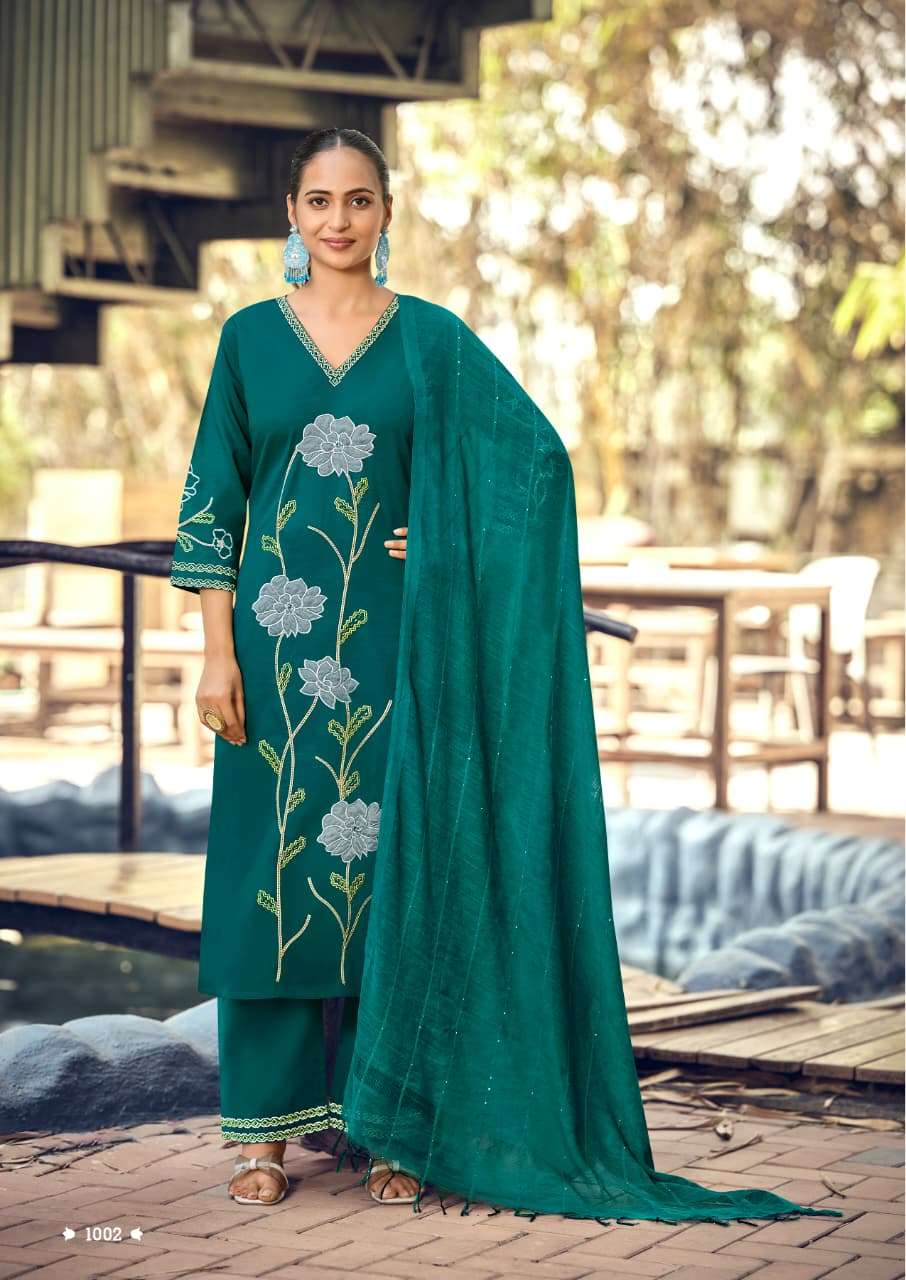 KARISSA GOPIKA COTTON FANCY EMBROIDERY WORK LADIES 3PCS SET COLLECTION 