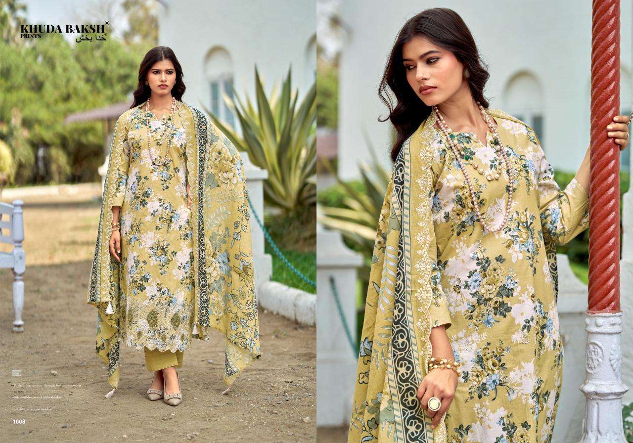 KHUDHA BAKSH PRINTS DASTAAN E JASHAN LAWN COTTON DIGITAL PRINT WITH FANCY WORK SUIT