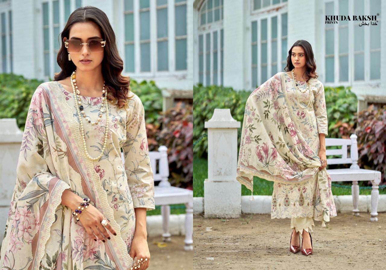 KHUDHA BAKSH PRINTS DASTAAN E JASHAN LAWN COTTON DIGITAL PRINT WITH FANCY WORK SUIT