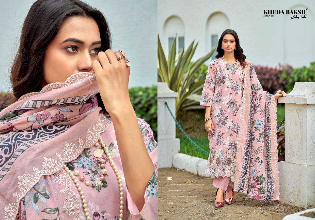 KHUDHA BAKSH PRINTS DASTAAN E JASHAN LAWN COTTON DIGITAL PRINT WITH FANCY WORK SUIT