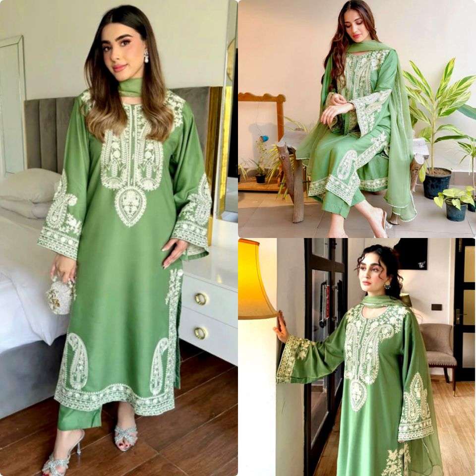 LADY LOOK 032 ORGANZA SILK PREETY LOOK DESIGNER PARTY WEAR LADIES SUIT